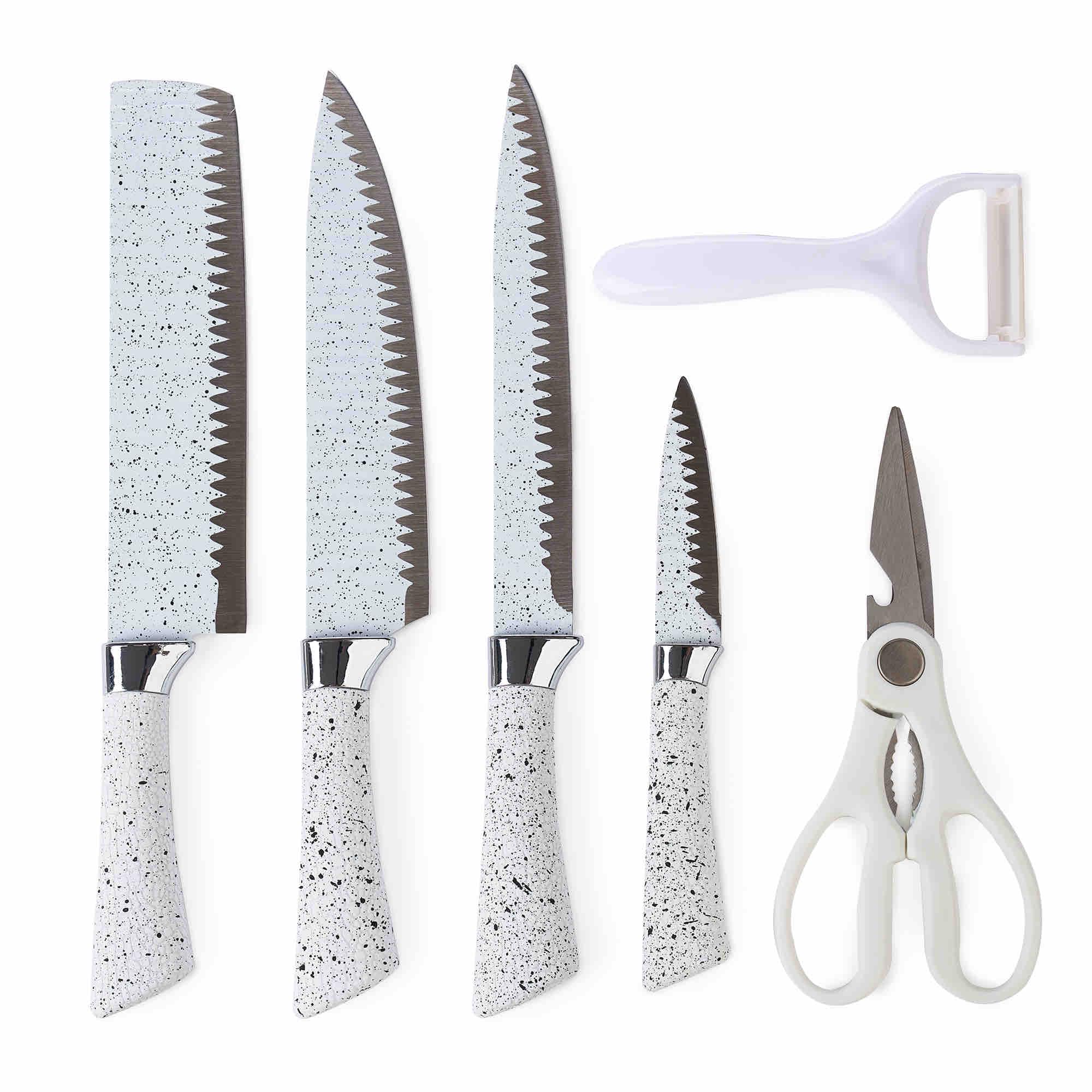 Set Cutite 6 Piese Extrem de ascutite, Folosire Zilnica, Onuvio™, Alb