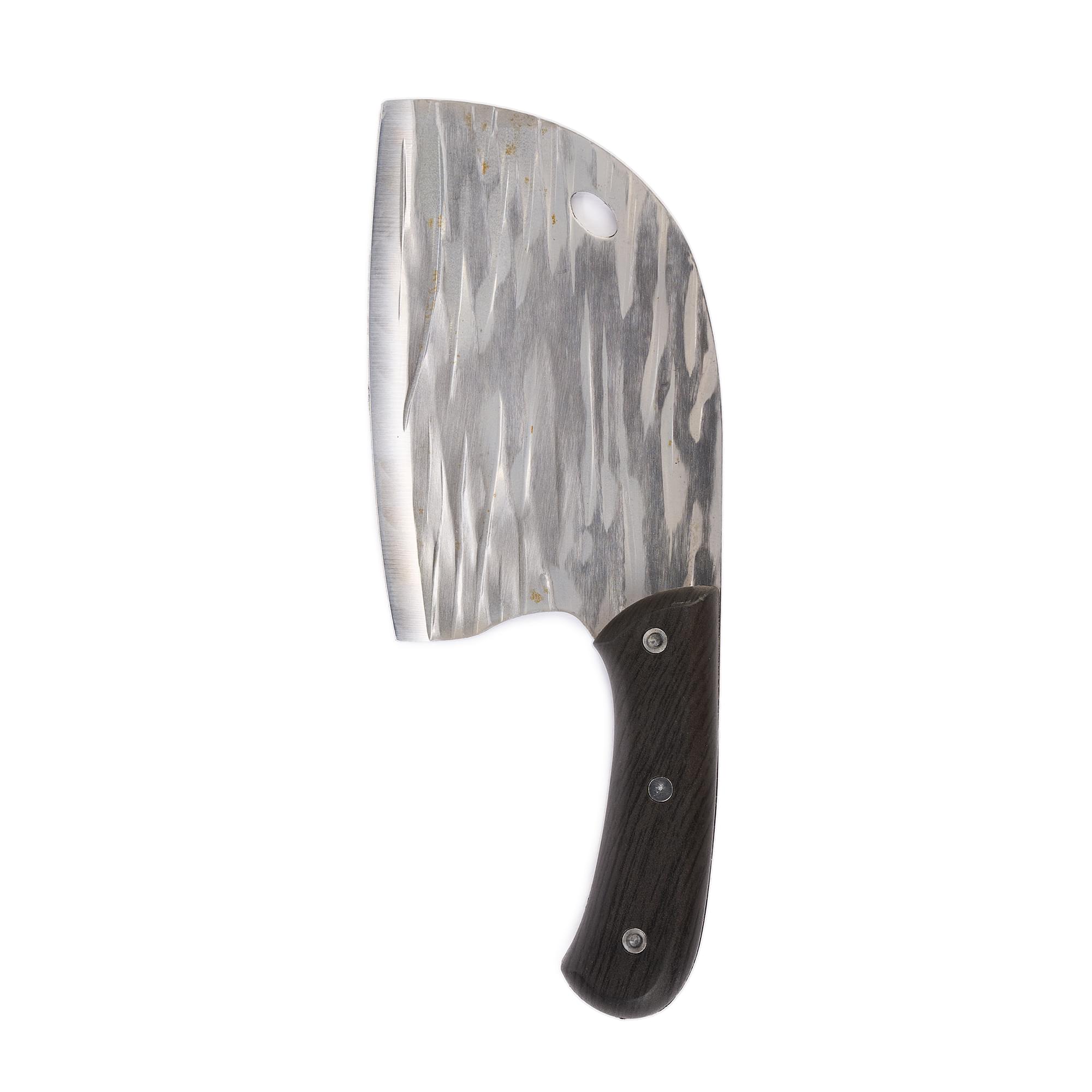 Cutit incepatori  tip satar almazan, onuvio®,  universal pentru bucătărie, feliat, tranșat, tocat, otel carbon, lama forjata, 250mm - argintiu
