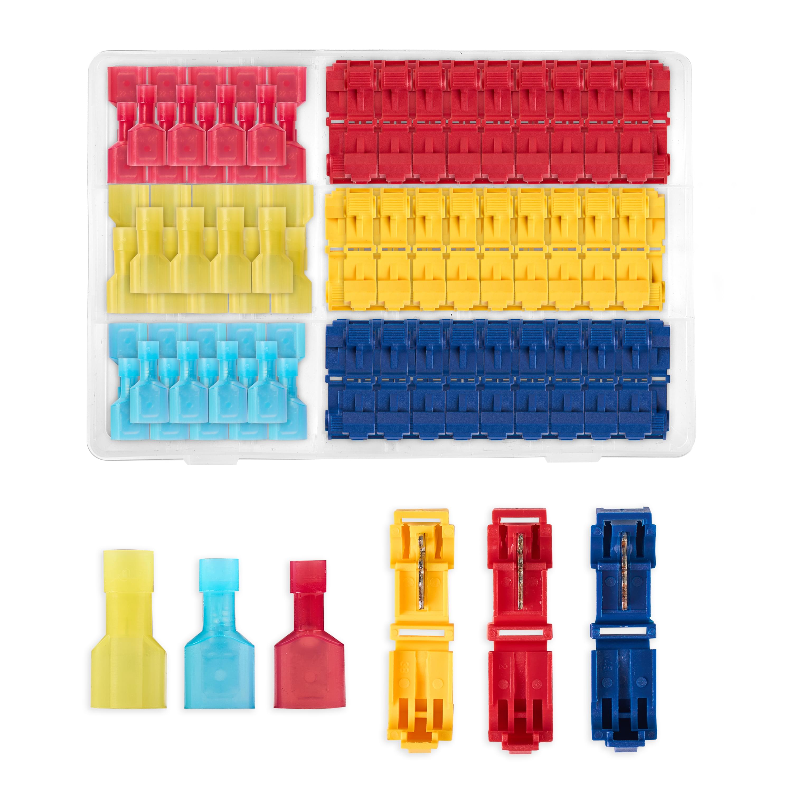 Set Conectori Tip T pe Cablu 120 Bucati,  Conectare Rapida fara Taierea Firelor Originale, Ideal pentru Auto-Moto, Ambarcatiuni, Proiecte DIY - Onuvio®