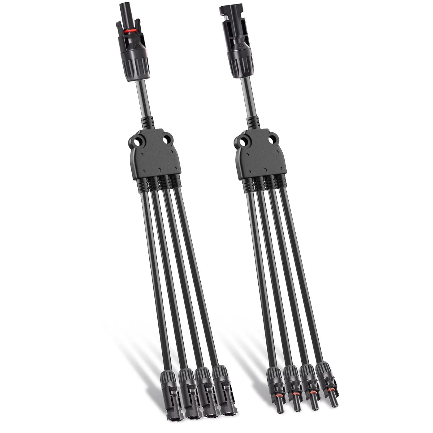 Splitter conector solar MC4 1 la 4 (Y) – pereche M/FFFF + F/MMMM, 1000V DC 30A, IP67, 2,5mm, 4mm, 6mm, certificari CE & RoHS – Onuvio®