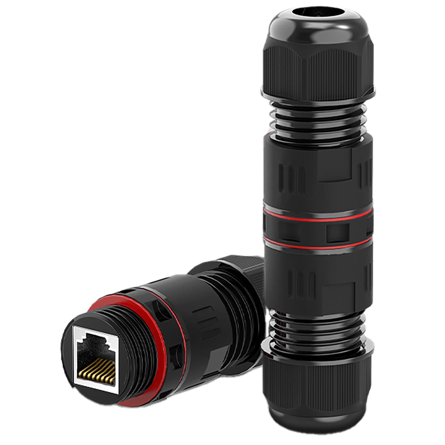 Conector RJ45 Exterior Waterproof IP68, Cat6A, Prelungitor Cablu Ethernet, Mufa Ecranata M25, Onuvio®