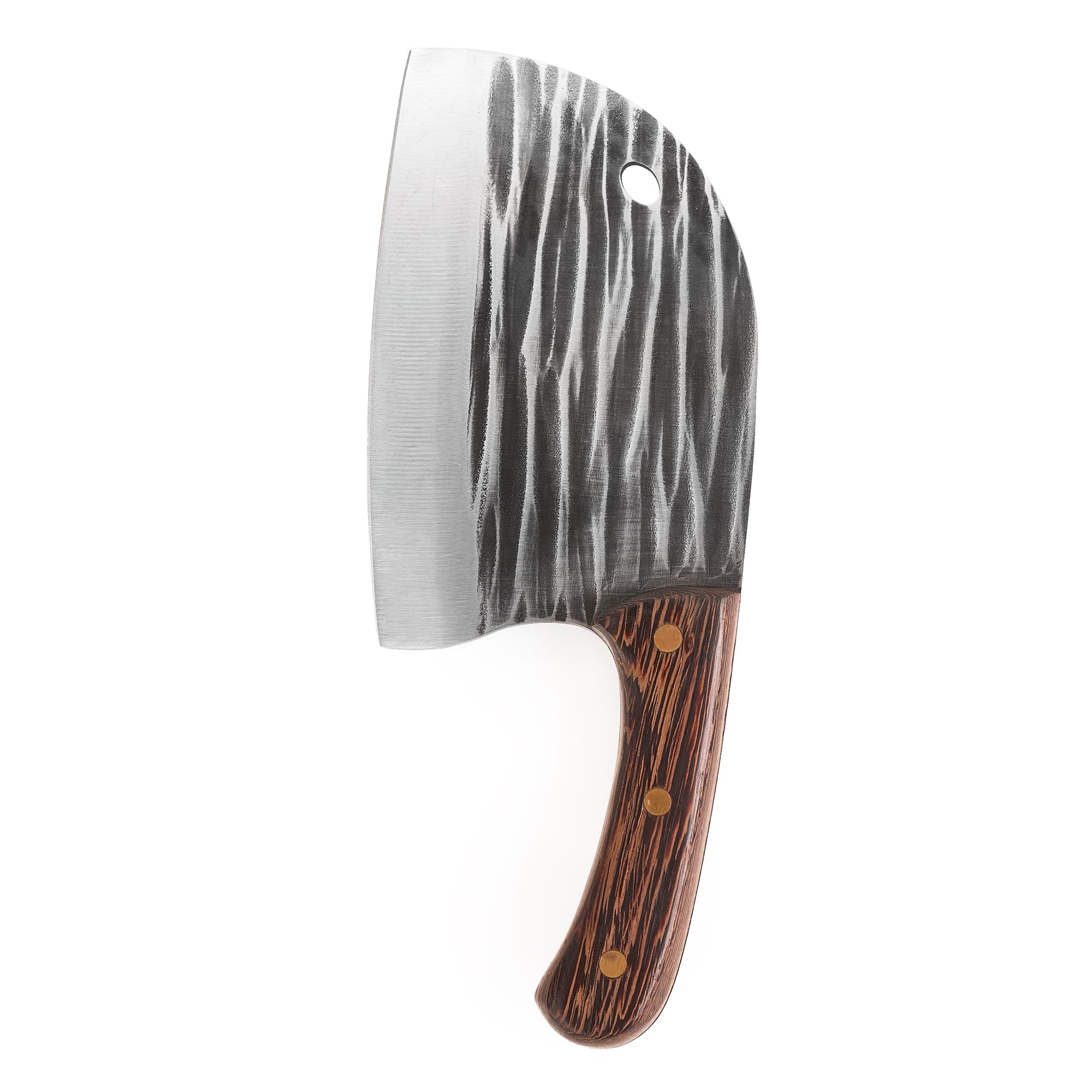 Cutit Profesional tip Satar Almazan, Onuvio®,  Full Tang, Universal pentru Bucătărie, Feliat, Tranșat, Tocat, Otel Carbon, Lama Forjata, 250mm,  Negru