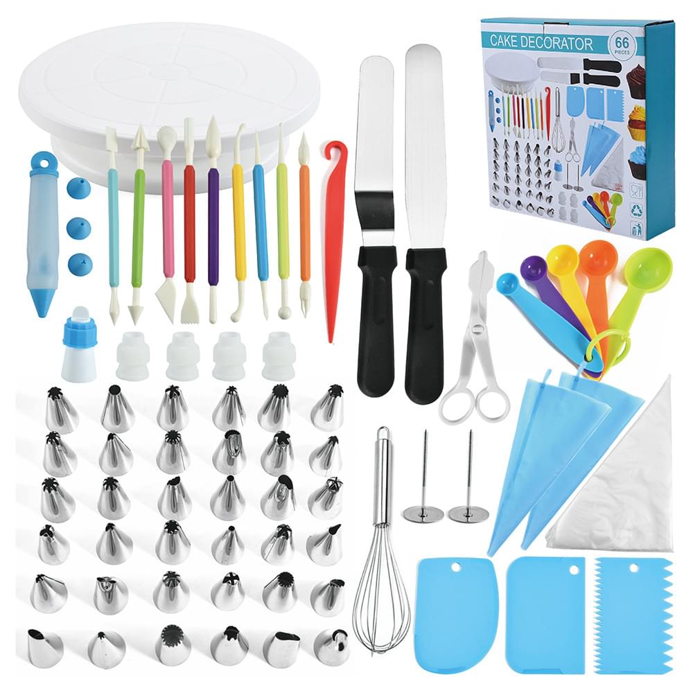 Set Platou Rotativ 66 piese, Duze pentru Ornat si Modelatoare Martipan, Onuvio™ Elena