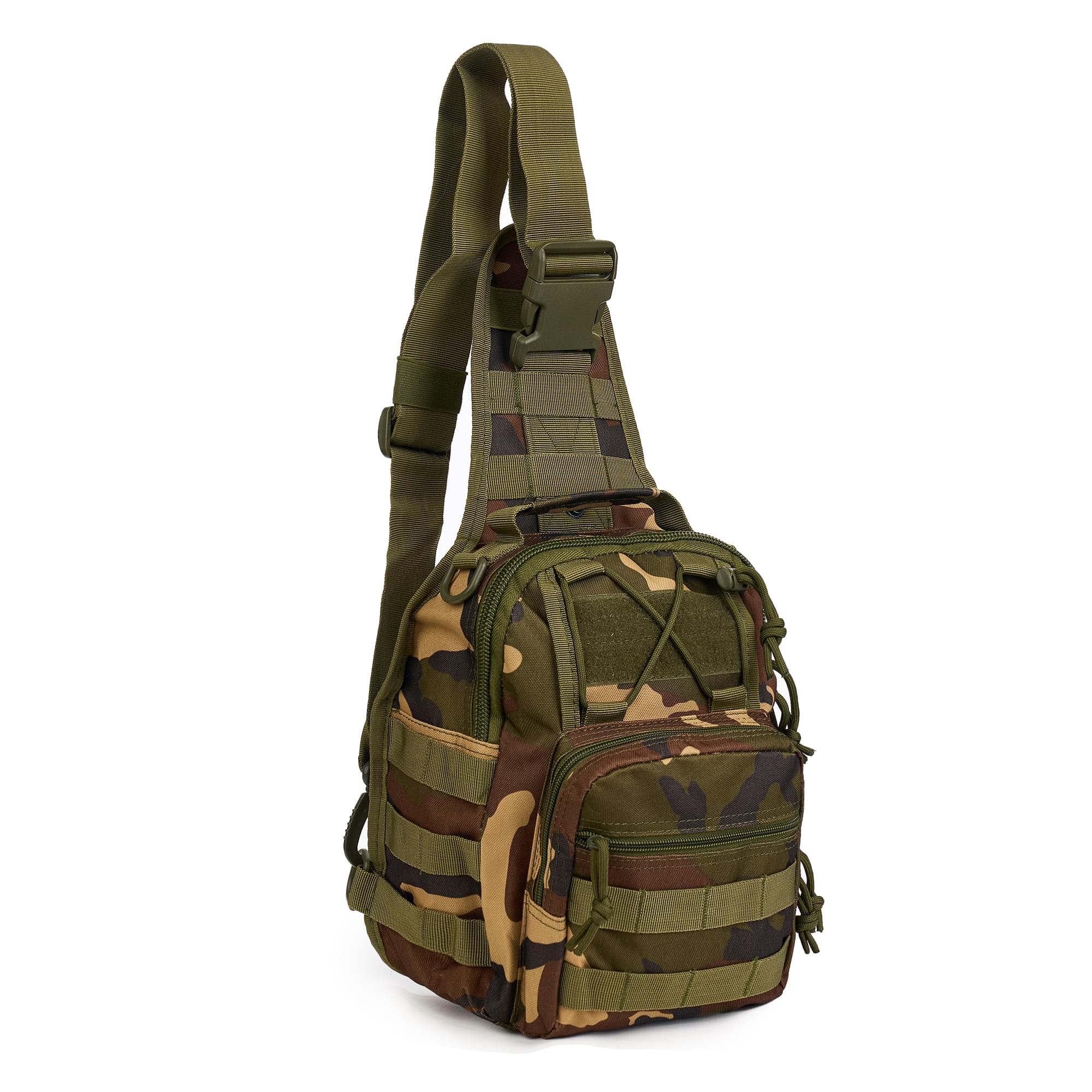 Geanta tactica de umar profesionala, borseta multifunctionala camuflaj militar, 10 litri, onuvio® - wood camo