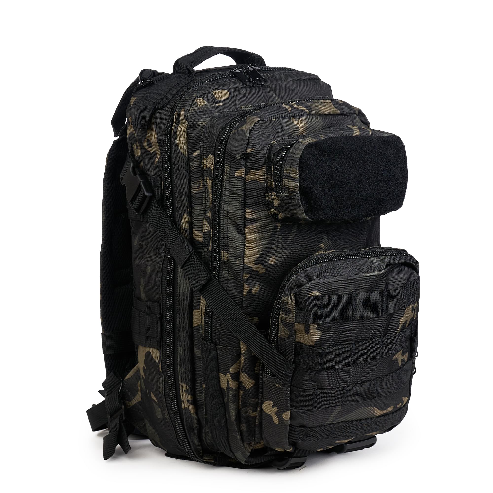 Rucsac tactic militar, 25 litri, camuflaj 600d, sistem molle, impermeabil, ideal pentru drumetii sau camping,  onuvio™ - dark camo