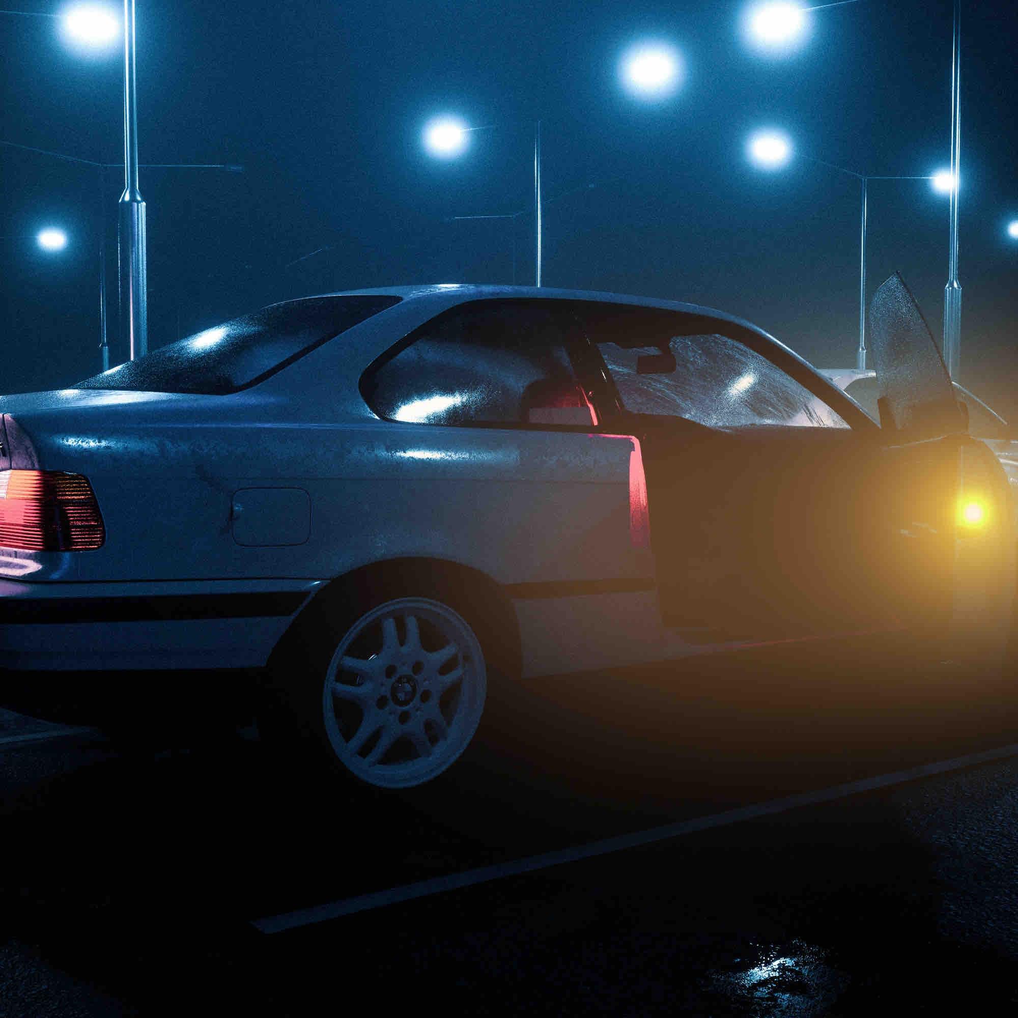 Pachet 4 buc, set lumini cu 5 led-uri auto wireless magnetice pentru semnalizare pericol si usi deschise, onuvio® - portocaliu