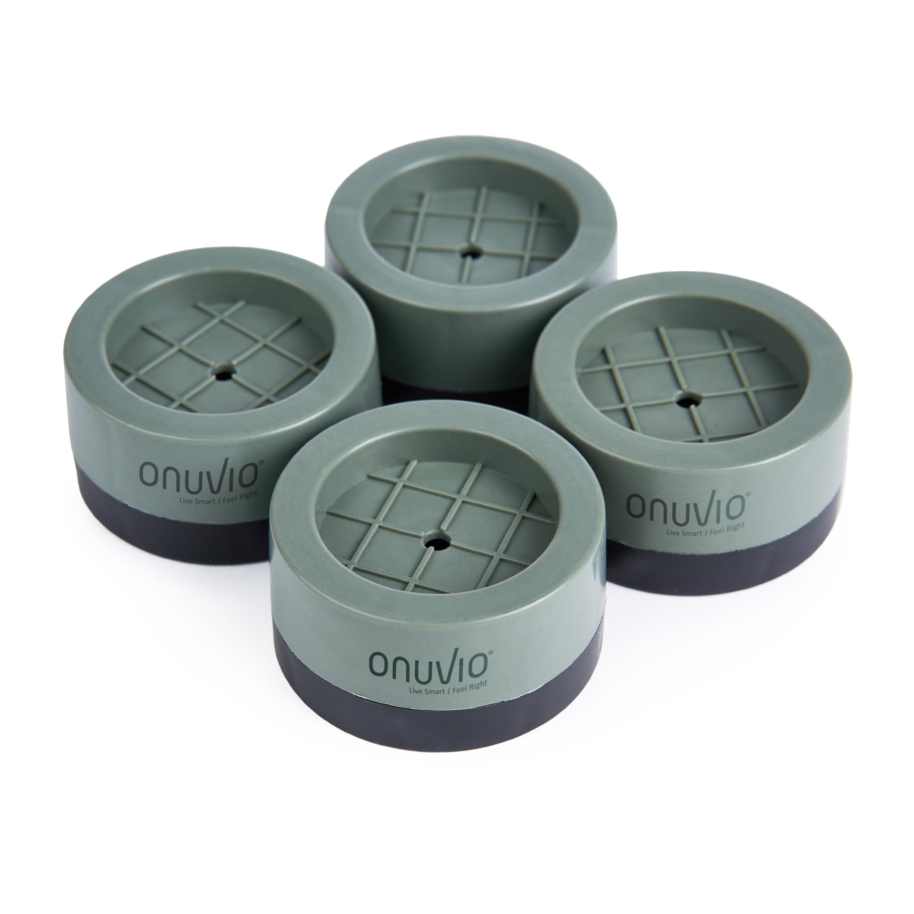 Set 4 piciorușe antivibrații, suprapozabile din cauciuc natural si abs pentru mașina de spălat onuvio™