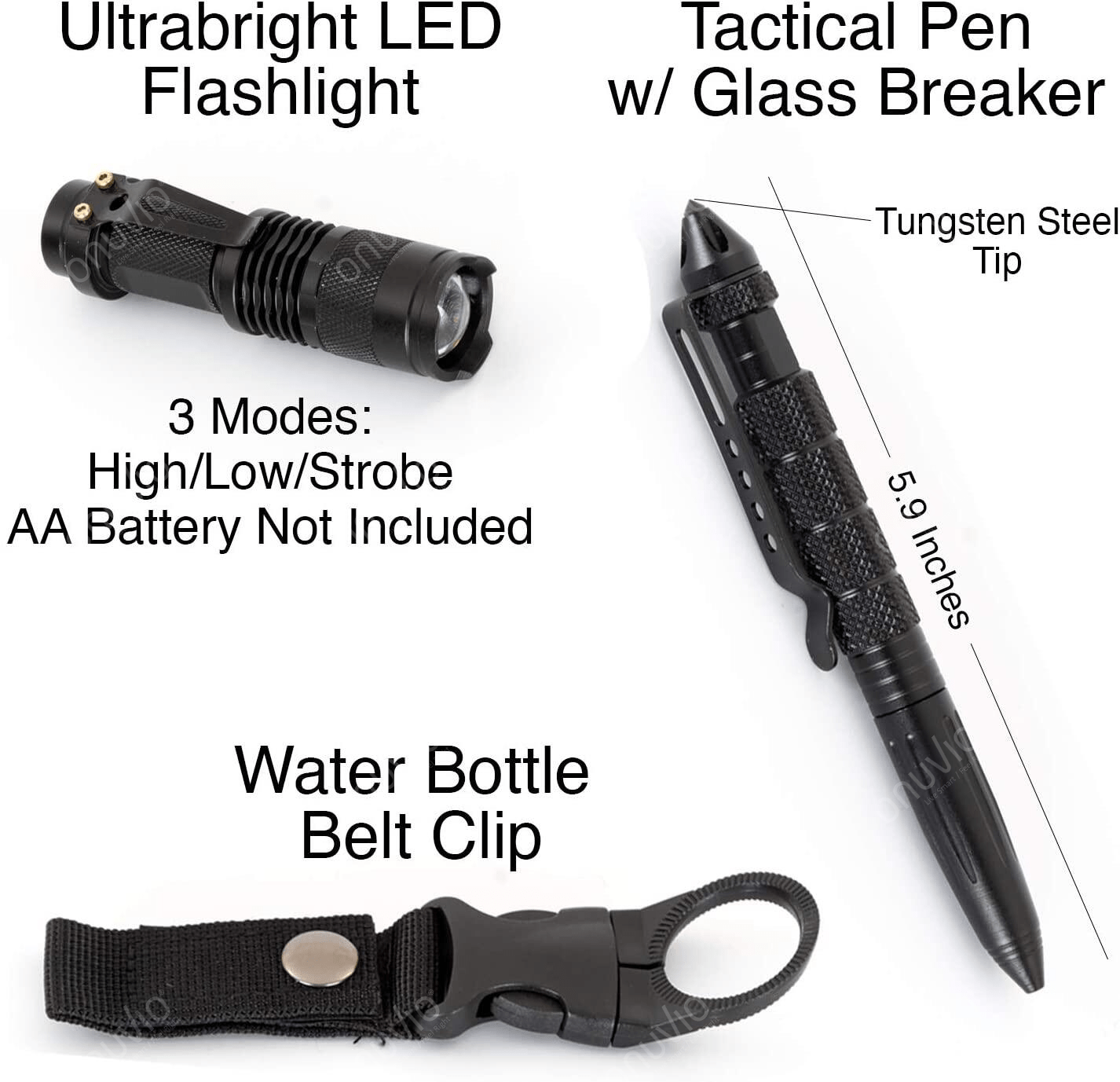 Kit supravietuire, trusa tactica 9 in 1, pentru camping, drumetie, outdoor, pescuit, vanatoare, onuvio®
