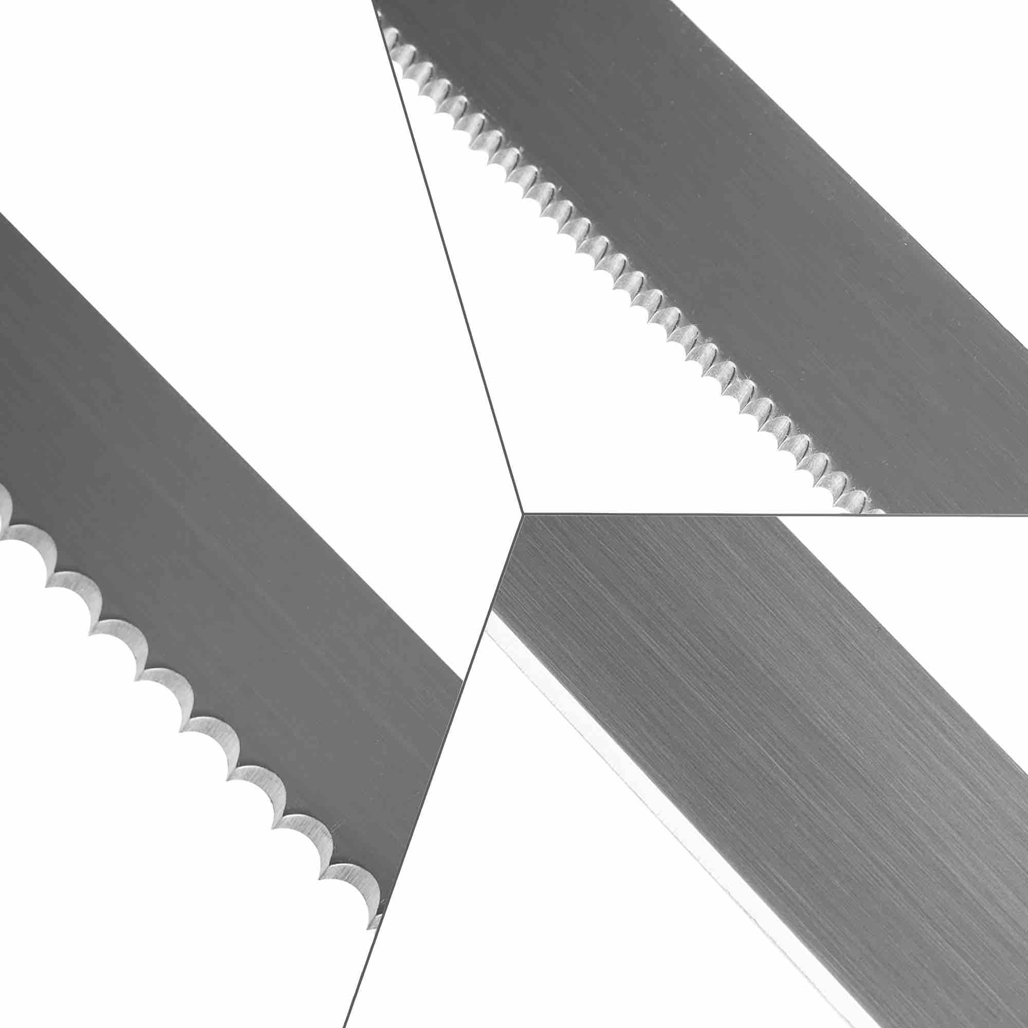 Set 3 cutite profesionale lungime mare 46 cm pentru cofetarie si patiserie, ghidaj pentru taiat blat tort, onuvio®