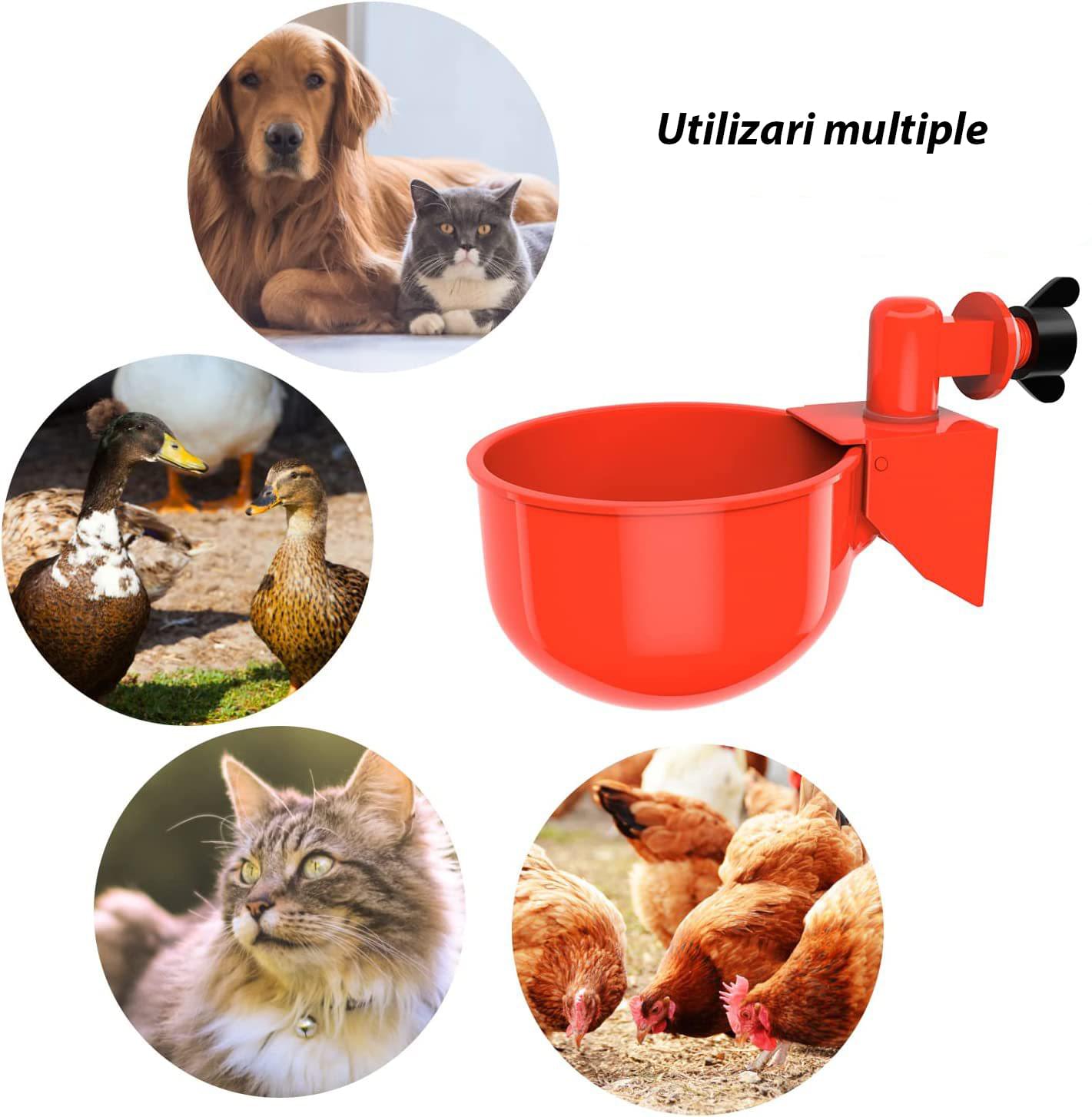 Set de 9 adapatoare automate pentru pasari mici de curte: rate, gaste, bibilici, pui, gaini si curci - inclusiv spiral de gaurire 9mm pentru montaj, onuvio®