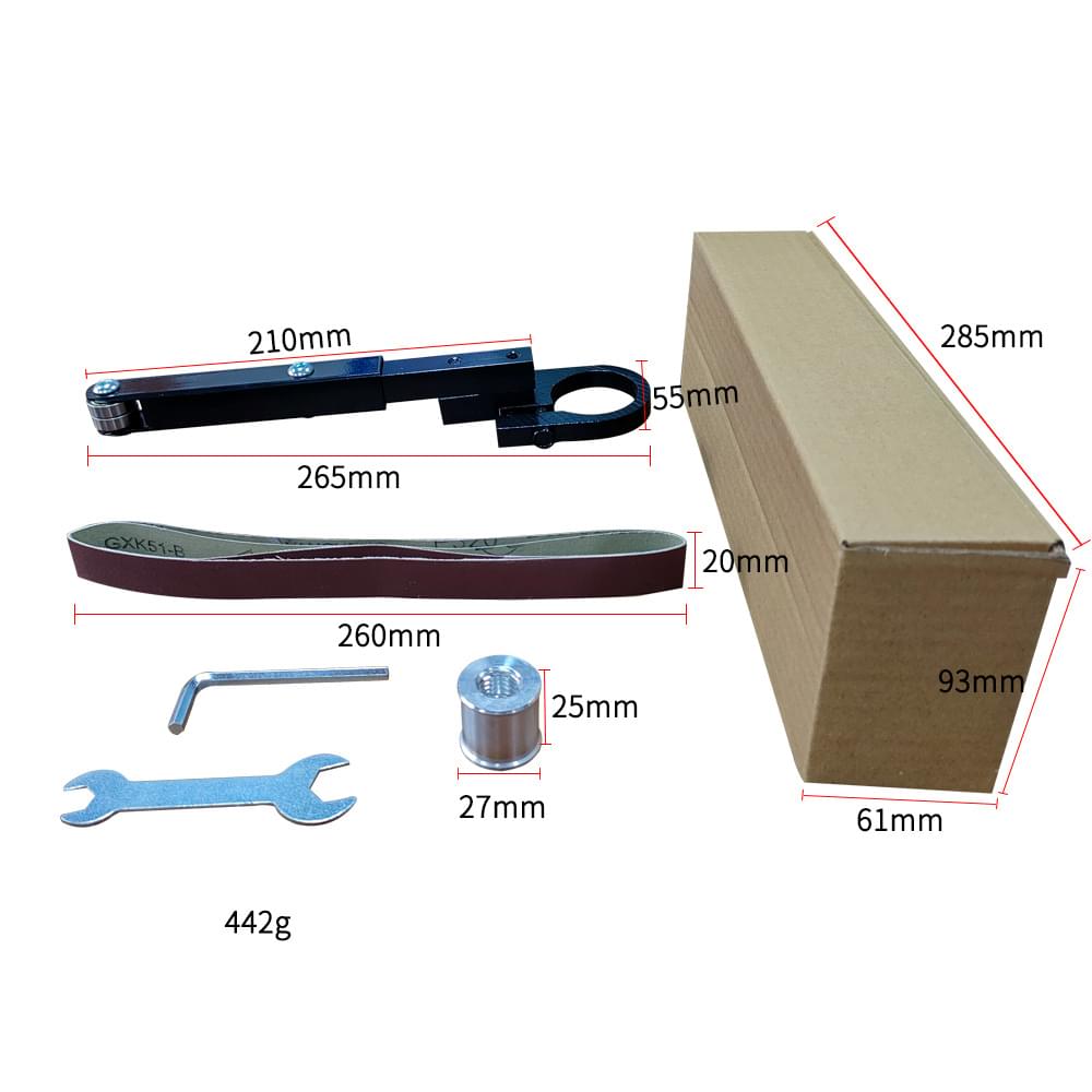 Adaptor de slefuit cu banda continua, slefuitor pentru polizor unghiular / flex 110, 125 cu filet m14, onuvio™