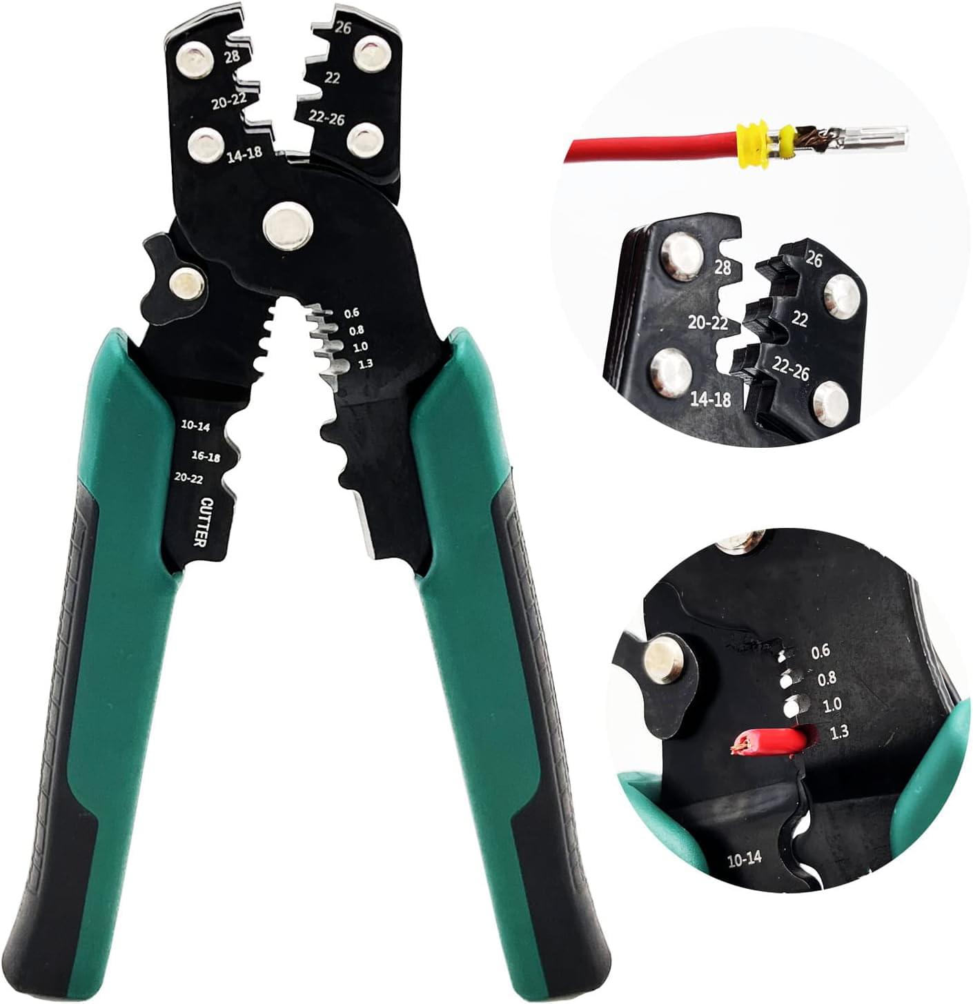 Cleste de sertizat, dezizolat si taiat onuvio®, cu set 260 accesorii capete terminale tip c45 pentru lucrari electrice