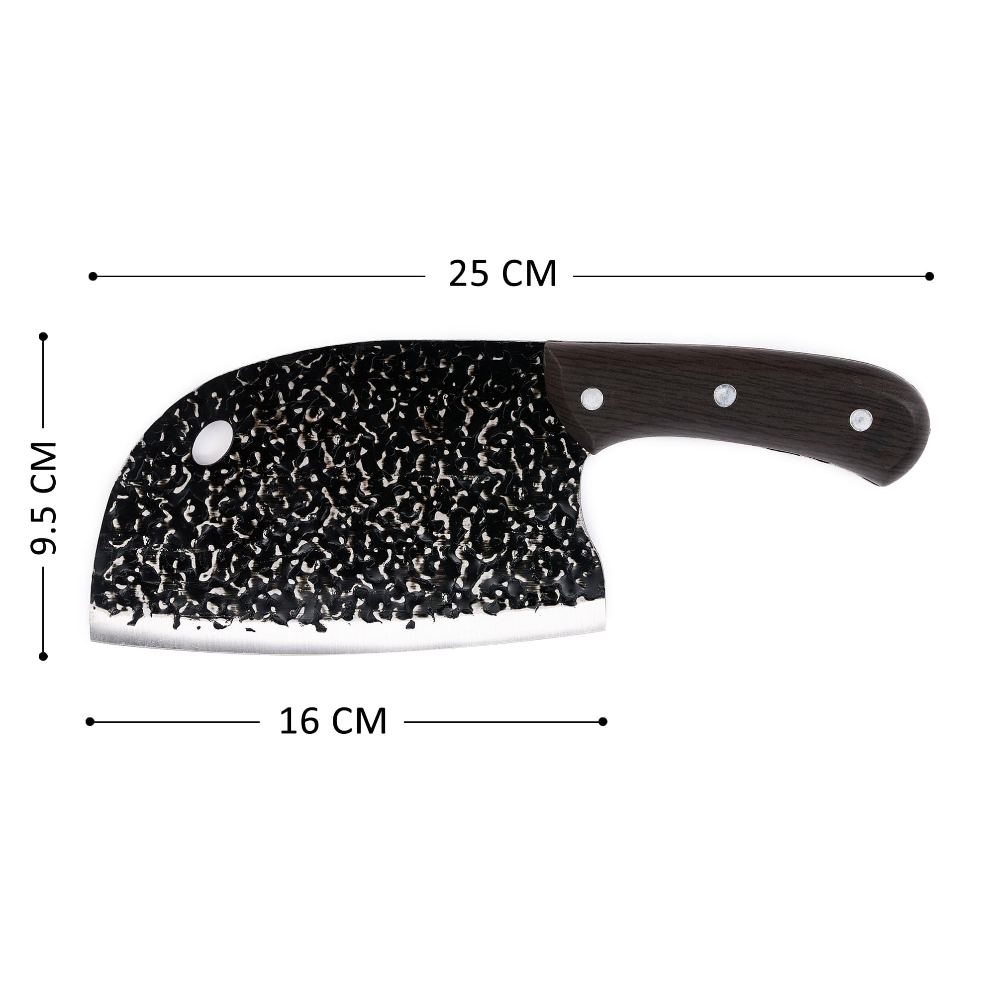 Cutit incepatori  tip satar almazan, onuvio®,  universal pentru bucătărie, feliat, tranșat, tocat, otel carbon, lama forjata, 250mm