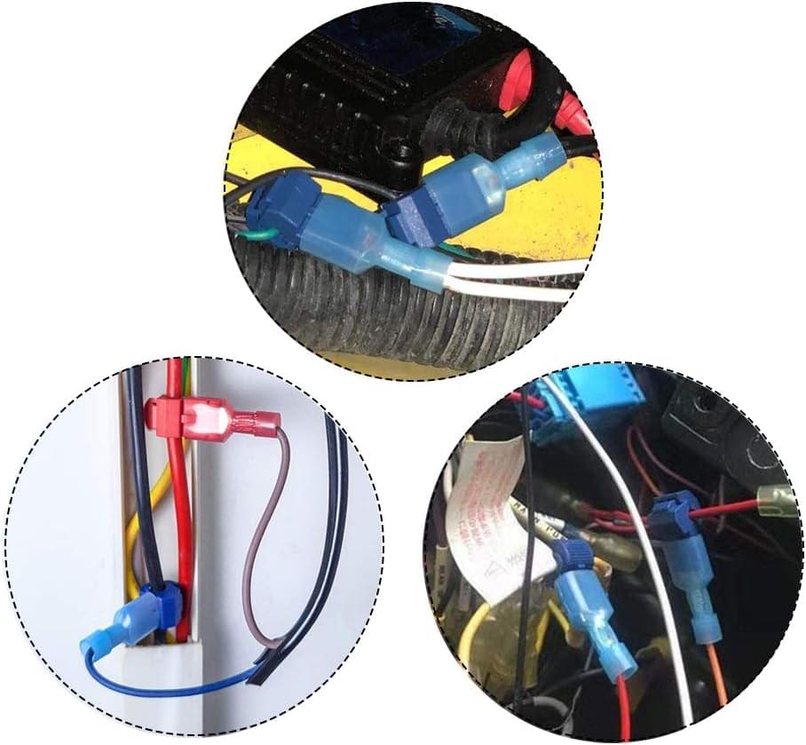 Set conectori tip t pe cablu 120 bucati,  conectare rapida fara taierea firelor originale, ideal pentru auto-moto, ambarcatiuni, proiecte diy - onuvio®