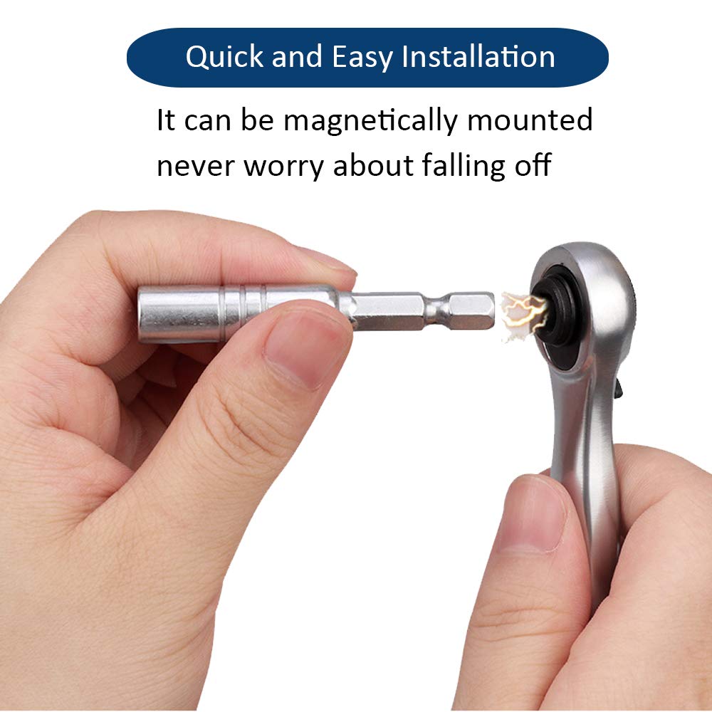 Trusa de scule onuvio® auto moto velo,portabila - cheie cu clichet reversibila si magnetica, 10 biti din chrome vanadium, prelungitor 60mm, husa centura - compacta si ideala pentru spatii inguste