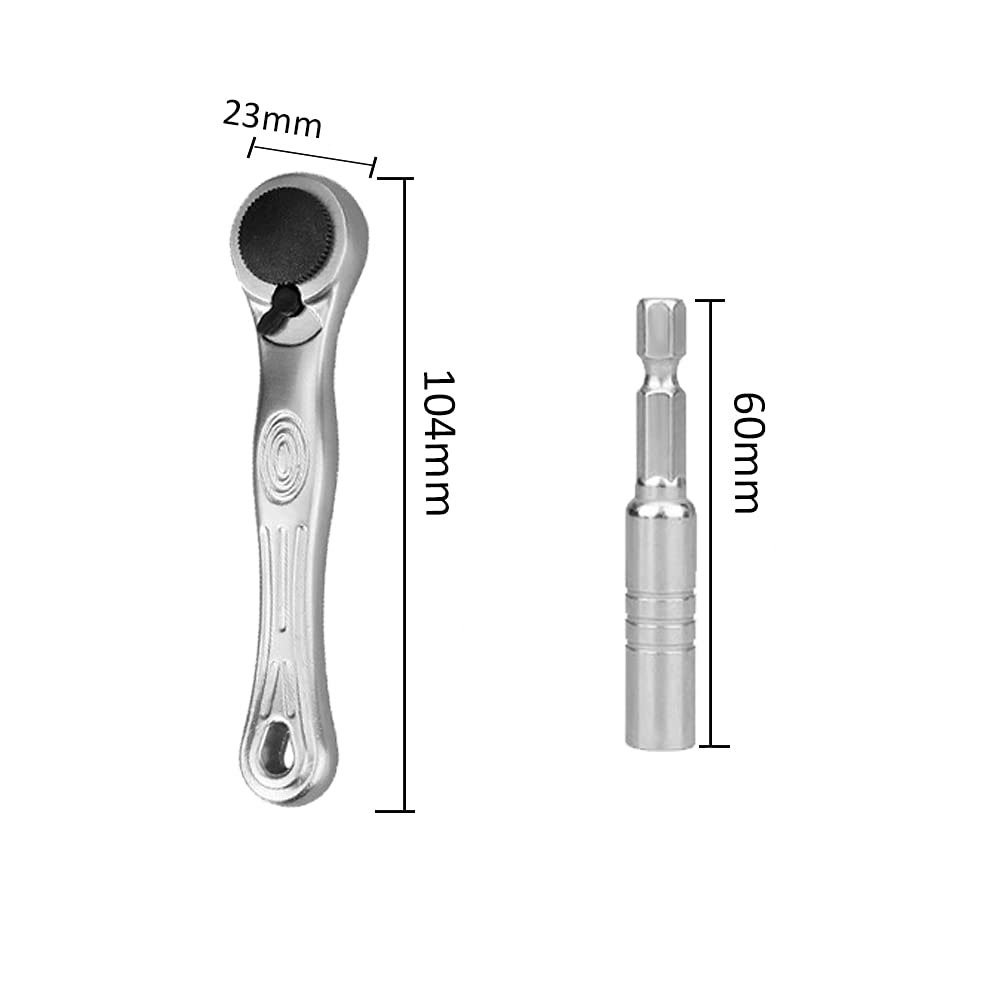Trusa de scule onuvio® auto moto velo,portabila - cheie cu clichet reversibila si magnetica, 10 biti din chrome vanadium, prelungitor 60mm, husa centura - compacta si ideala pentru spatii inguste