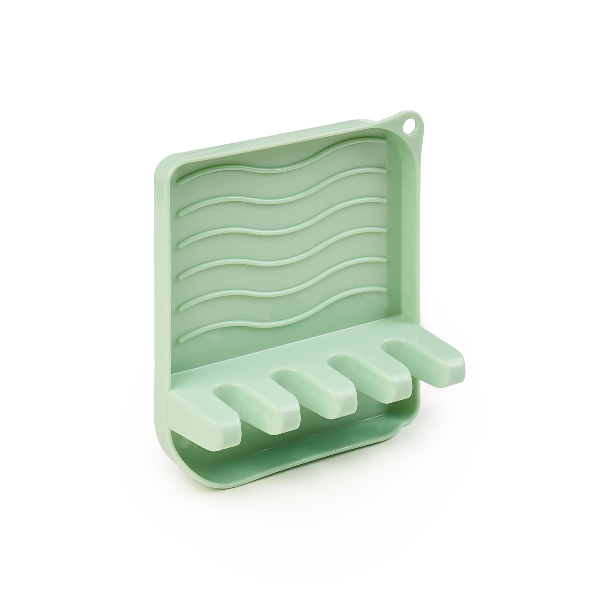 Suport ustensile bucatarie din plastic lucios - organizator modern si ergonomic pentru blat, ideal pentru mentinerea curateniei si accesibilitatii