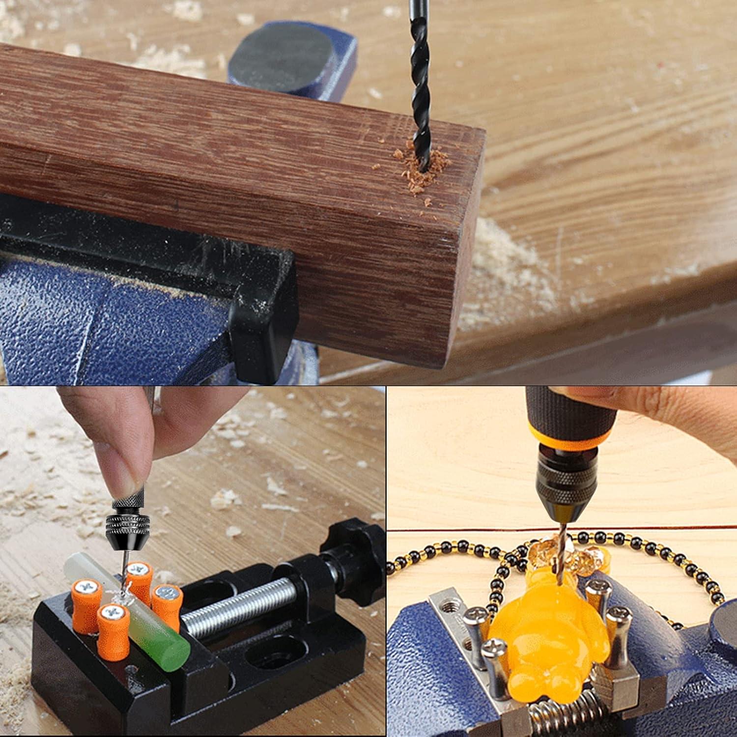 Burghiu manual de precizie onuvio®, 49 de piese, spirale diverse marimi, pentru bijuterii, operatii de finete, tehnice, electrice, hobby si diy