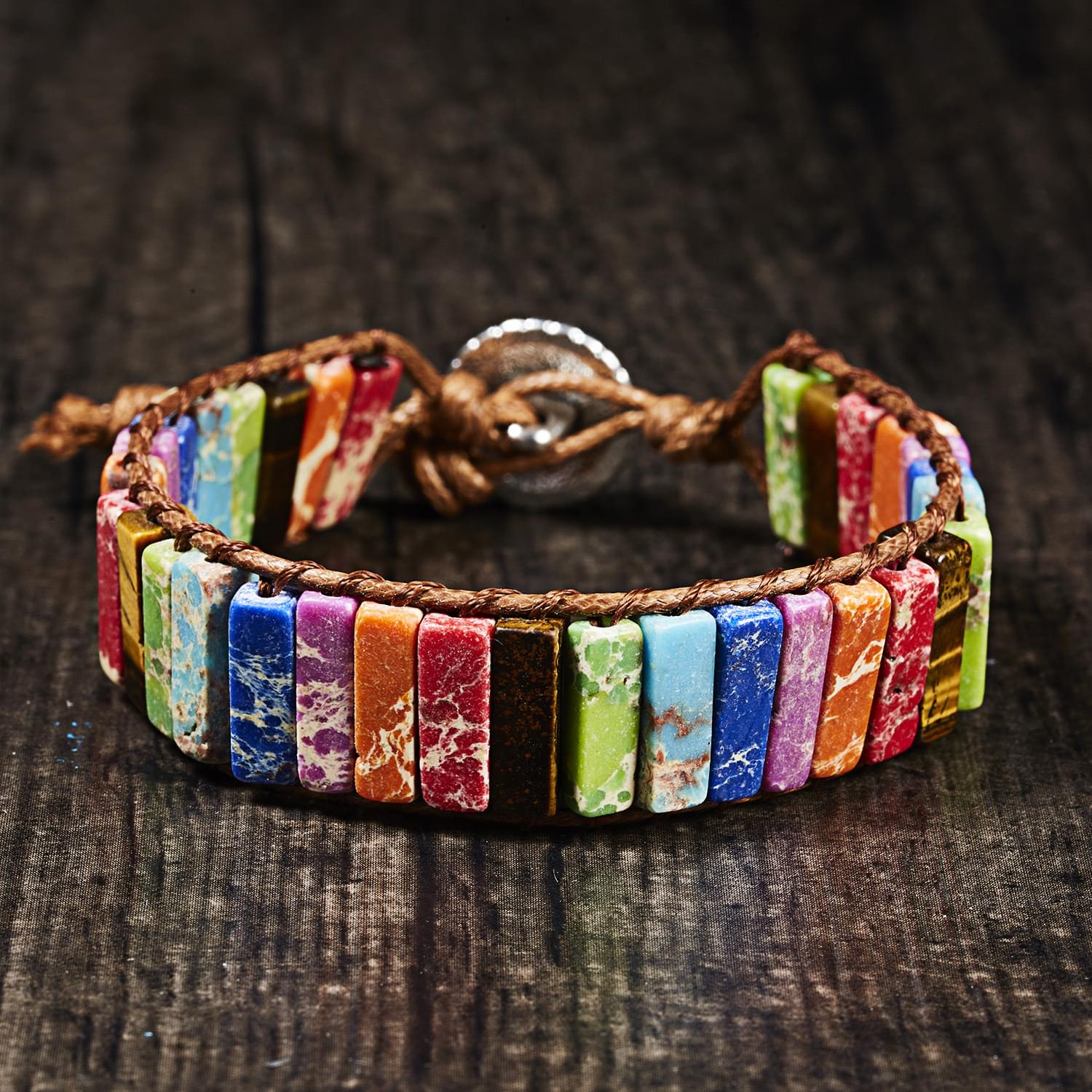 Set doua bratari energetice handmade chakra, onuvio™, multicolor