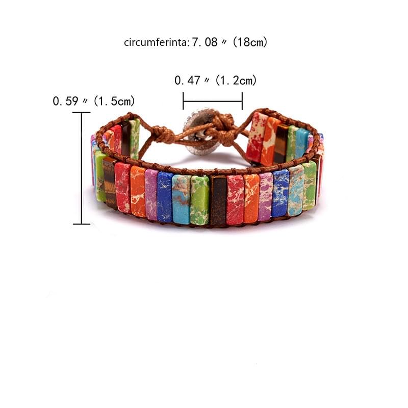 Set doua bratari energetice handmade chakra, onuvio™, multicolor