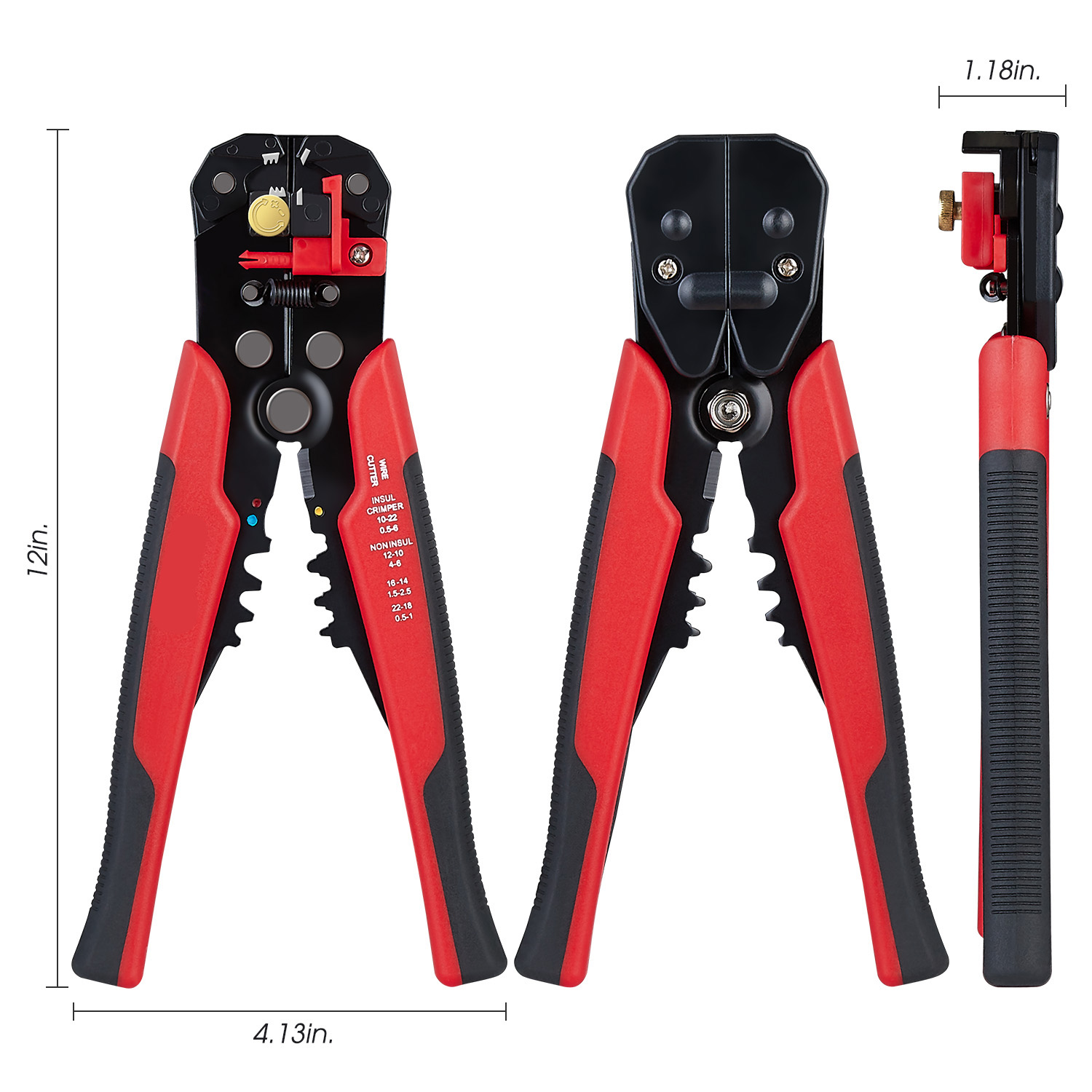 Set pentru decablat si sertizat, cleste dezizolare si 280 conectori terminali mama-tata, 0.2-6.0mm2 pt decablare, 0.5-6.0mm2 pt sertizare, onuvio®