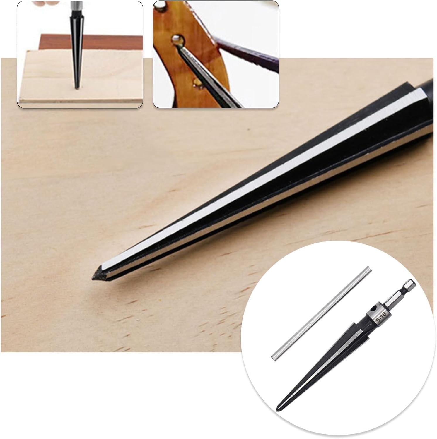 Set alezor conic, alezor manual și alezor conic gradual onuvio® pentru sanfren și cepuri, pentru găuri de 3-13 mm și 5-16 mm, lemn, metal sau aluminiu