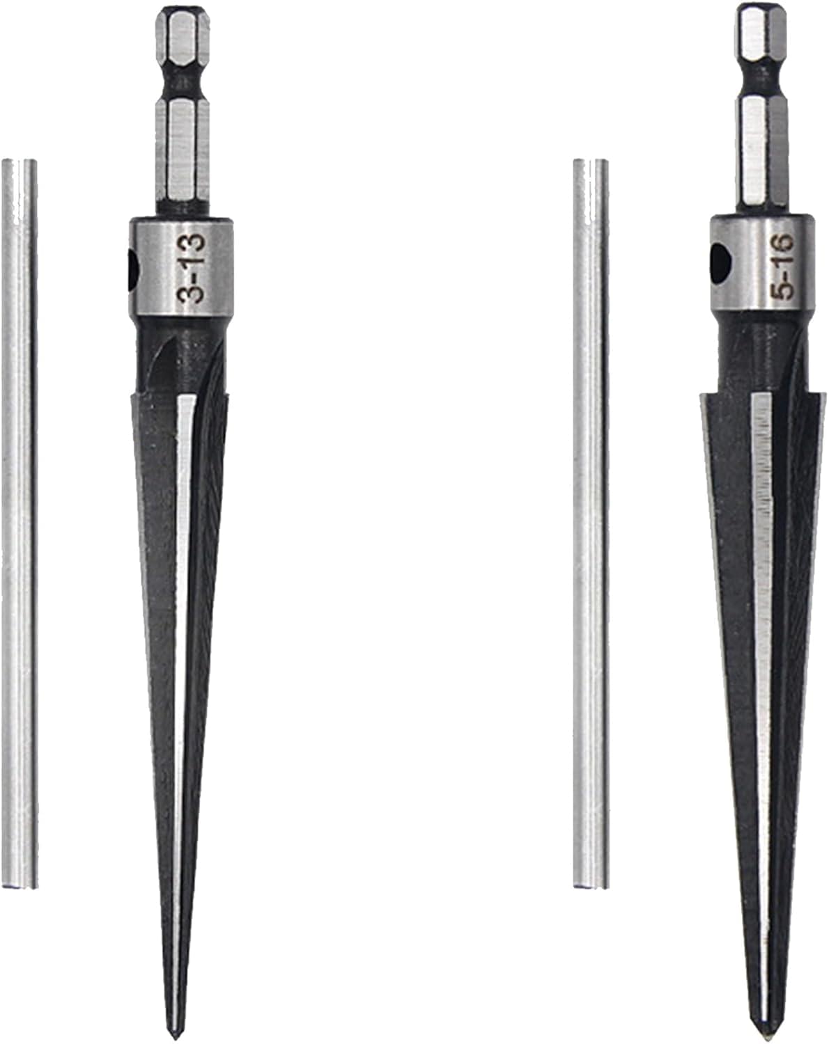 Set alezor conic, alezor manual și alezor conic gradual onuvio® pentru sanfren și cepuri, pentru găuri de 3-13 mm și 5-16 mm, lemn, metal sau aluminiu