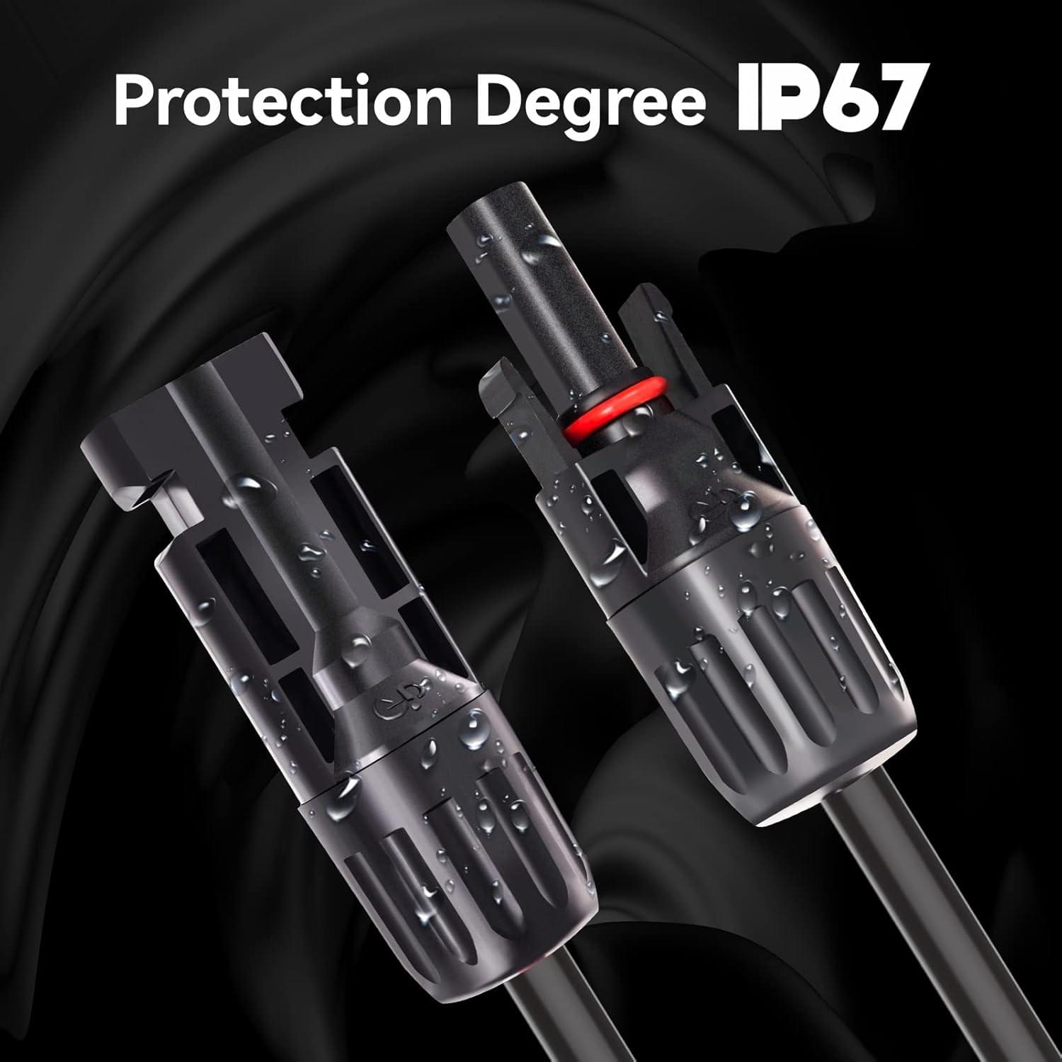Splitter conector solar mc4 1 la 2 (y) – pereche m/ff + f/mm, 1000v dc 30a, ip67, 2,5mm, 4mm, 6mm, certificari ce & rohs – onuvio®