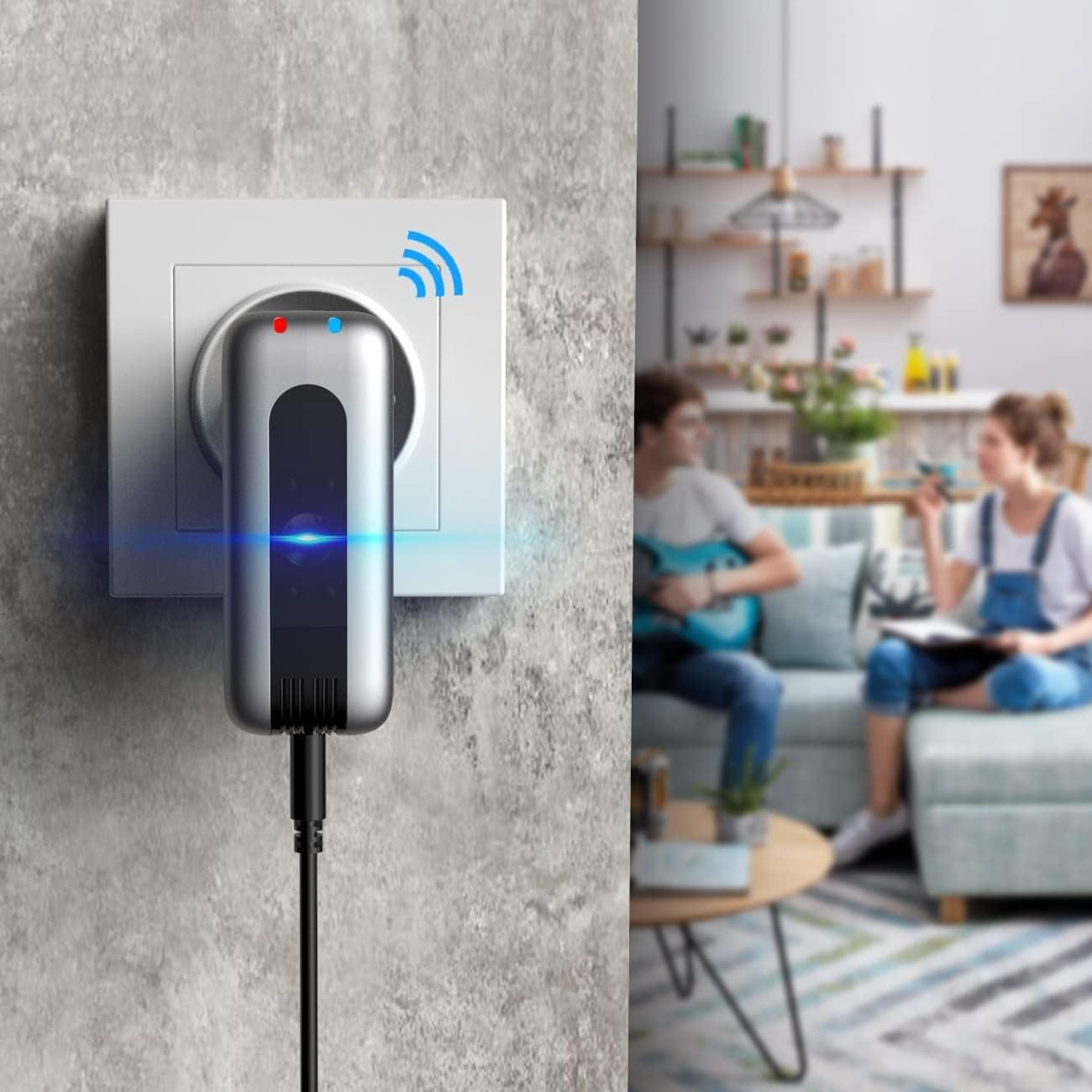 Mini camera incarcator 4k b22 cu wifi, night vision ir, detectare miscare, unghi 166°, suport microsd 128gb, onuvio® - 64 gb