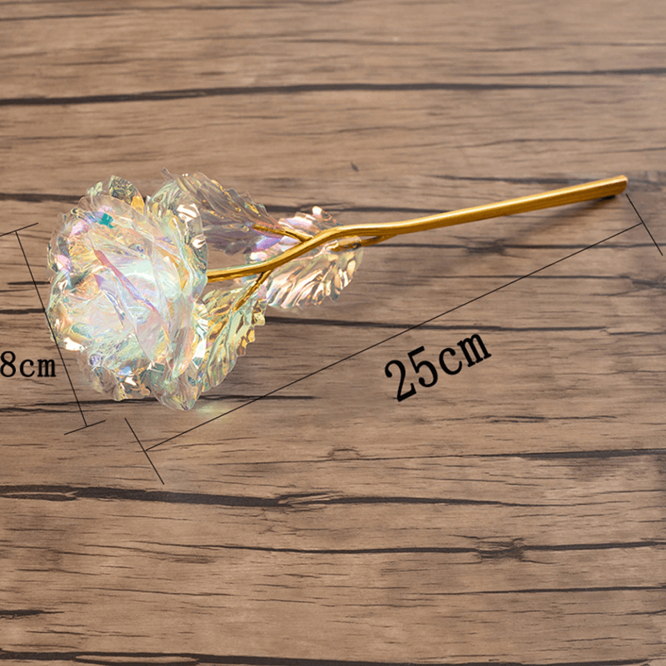 Trandafirul iubirii si al norocului placat cu aur 24k, onuvio®