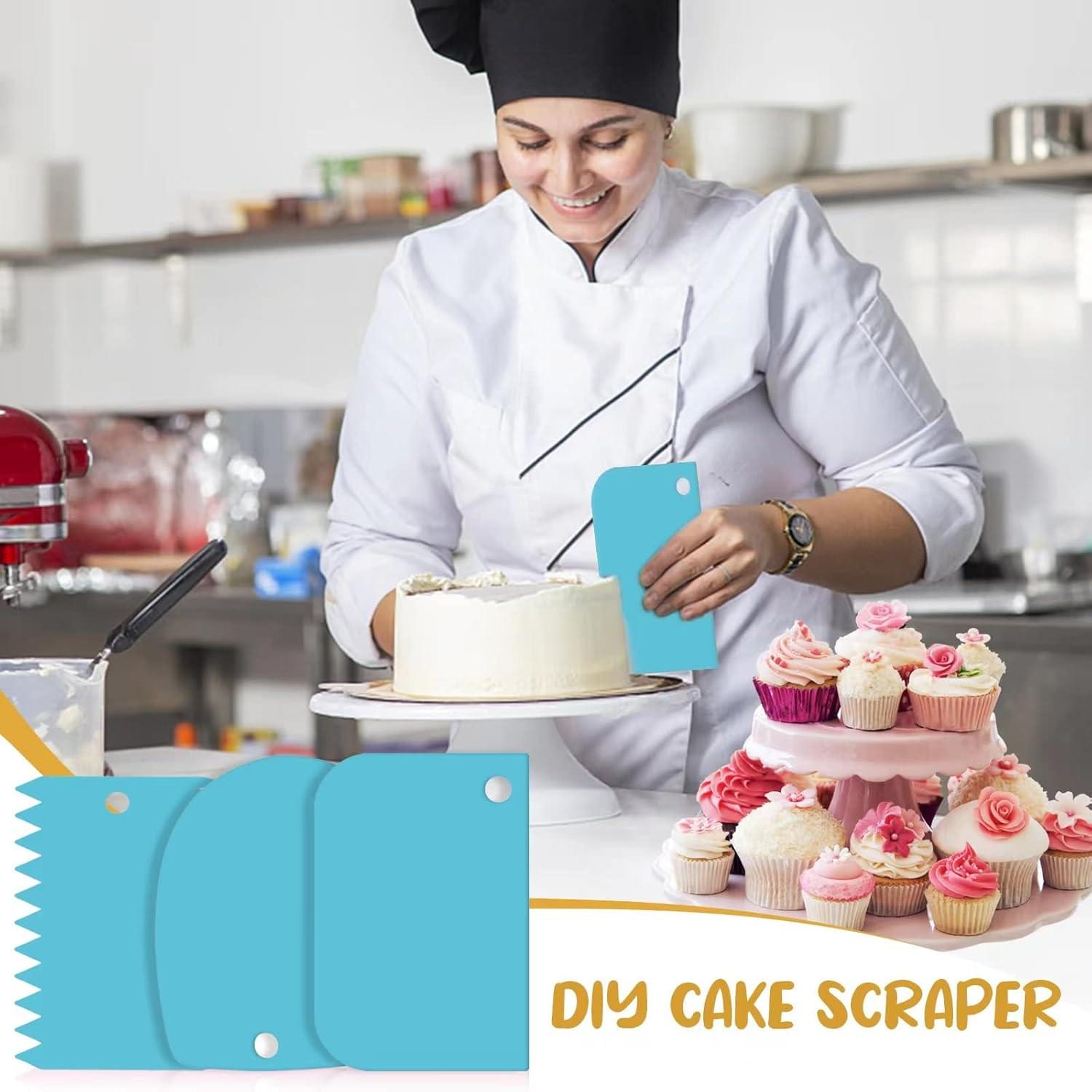 Set seringa de ornat profesionala din otel inoxidabil 304 onuvio® – pentru decorare torturi, prajituri si briose, 6 duze + 2 cuplaje, 3 spatule/raclete, perie curatare - negru