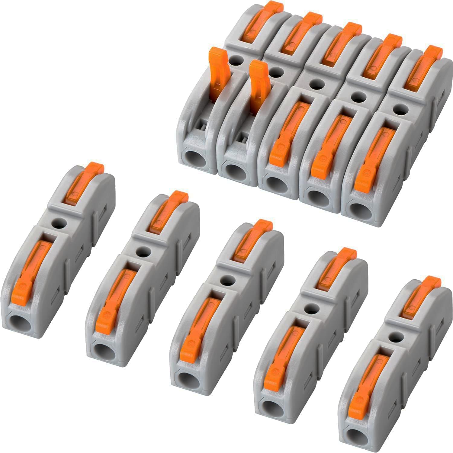 Set 50 conectori cu levier onuvio® lt-211, spl-1 – legatura liniara, 2 porturi, 0.2–4 mm, 32a 600v, pentru doze de derivatie