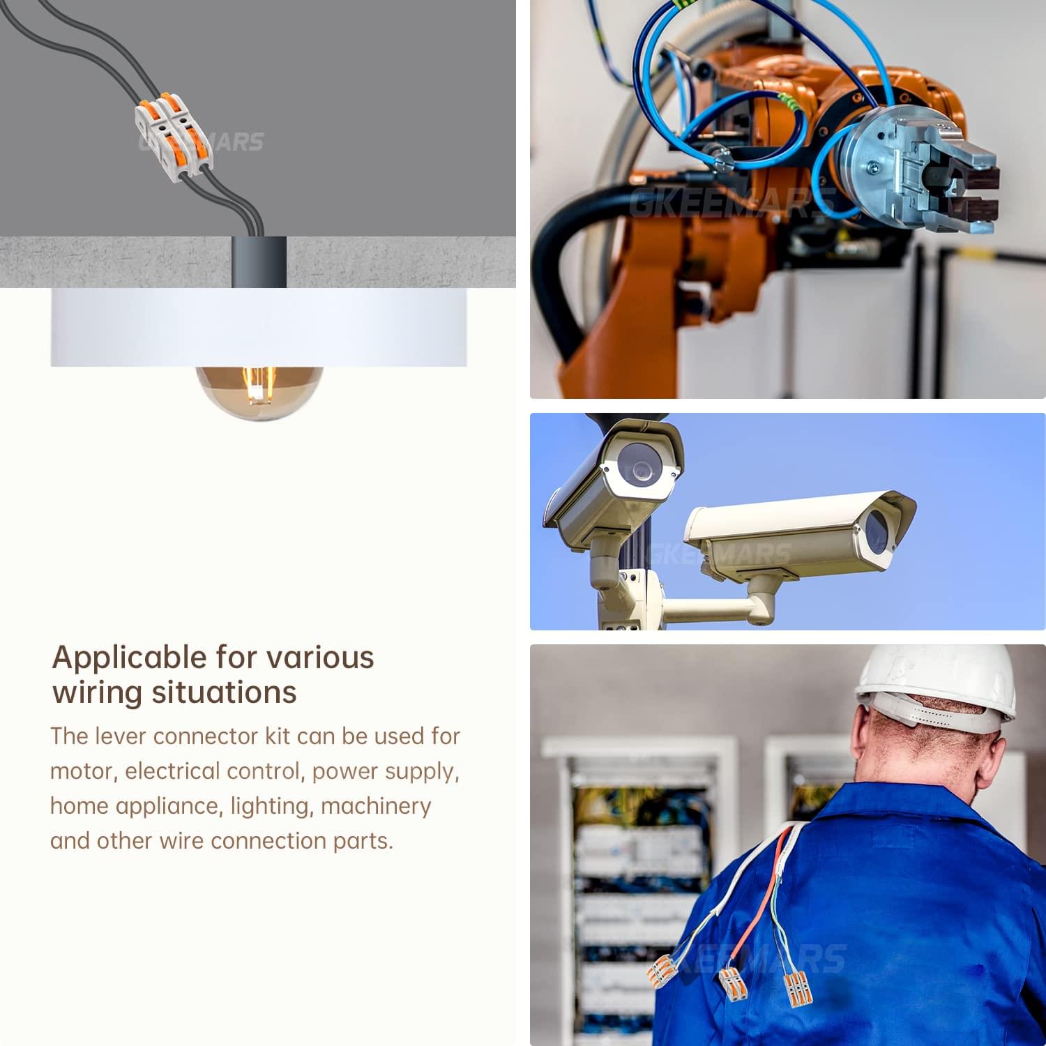 Set 50 conectori cu levier onuvio® lt-211, spl-1 – legatura liniara, 2 porturi, 0.2–4 mm, 32a 600v, pentru doze de derivatie