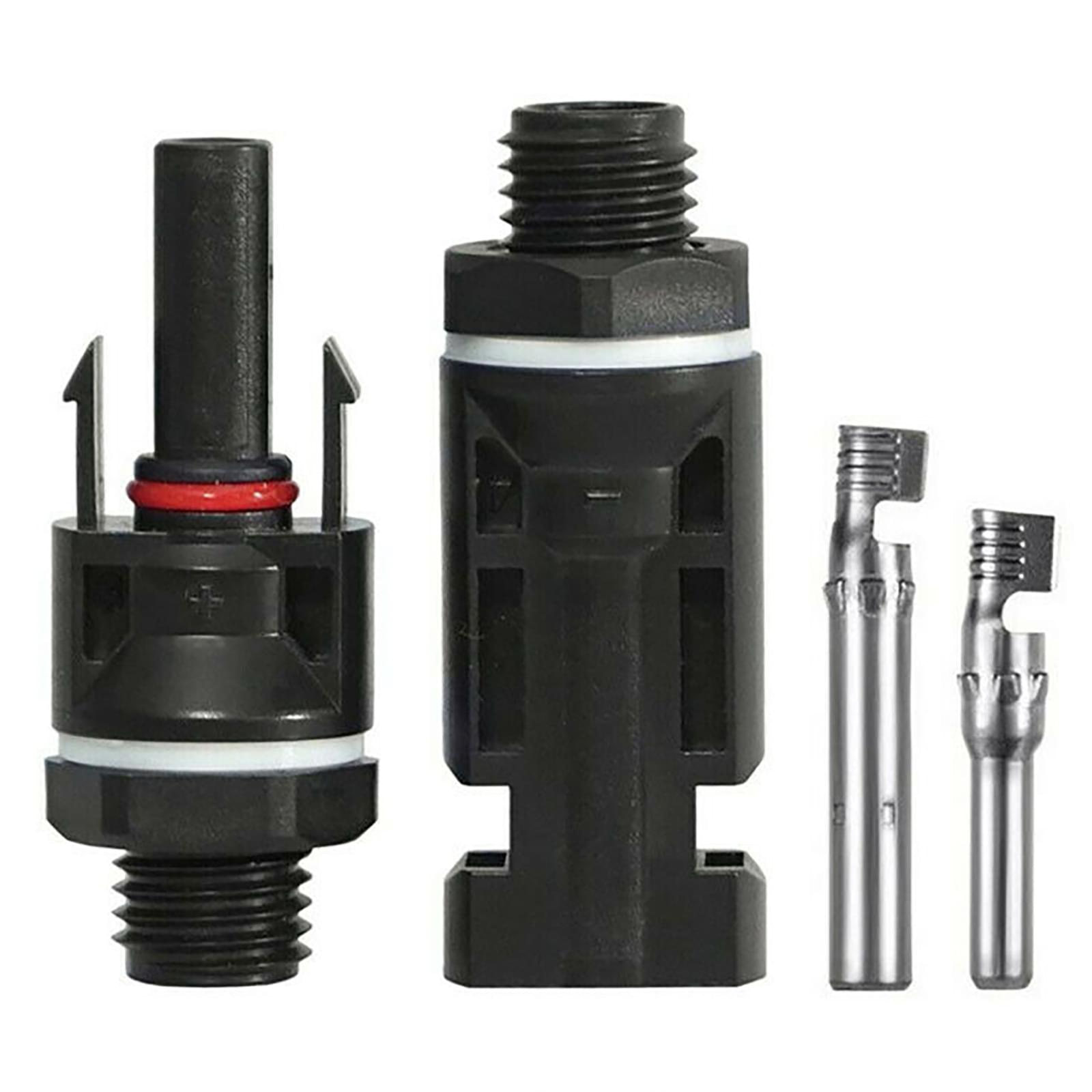 Set 4 conectori mc4 panel-mount m+f onuvio – 1000v 30a, trecere prin panou pentru cutii de distributie si panouri electrice, cablu solar 2.5–6 mm2, kit 2 mama + 2 tata, cu piulita si o-ring