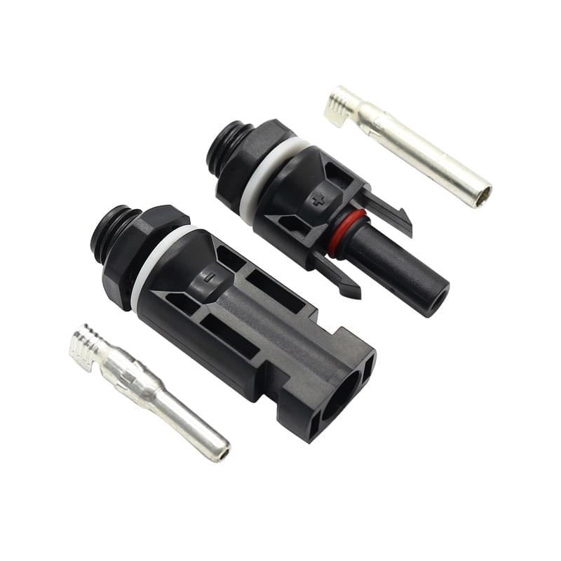 Set 4 conectori mc4 panel-mount m+f onuvio – 1000v 30a, trecere prin panou pentru cutii de distributie si panouri electrice, cablu solar 2.5–6 mm2, kit 2 mama + 2 tata, cu piulita si o-ring