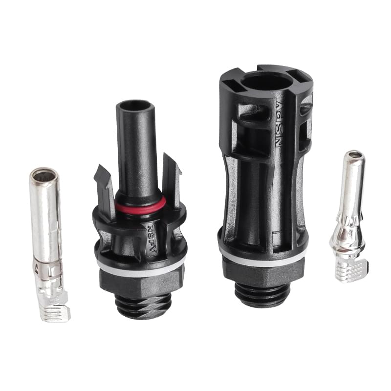 Set 4 conectori mc4 panel-mount evo2 m+f onuvio – 1500v 30a, trecere prin panou pentru cutii de distributie si panouri electrice, cablu solar 2.5–6 mm2, kit 2 mama + 2 tata, cu piulita si o-ring