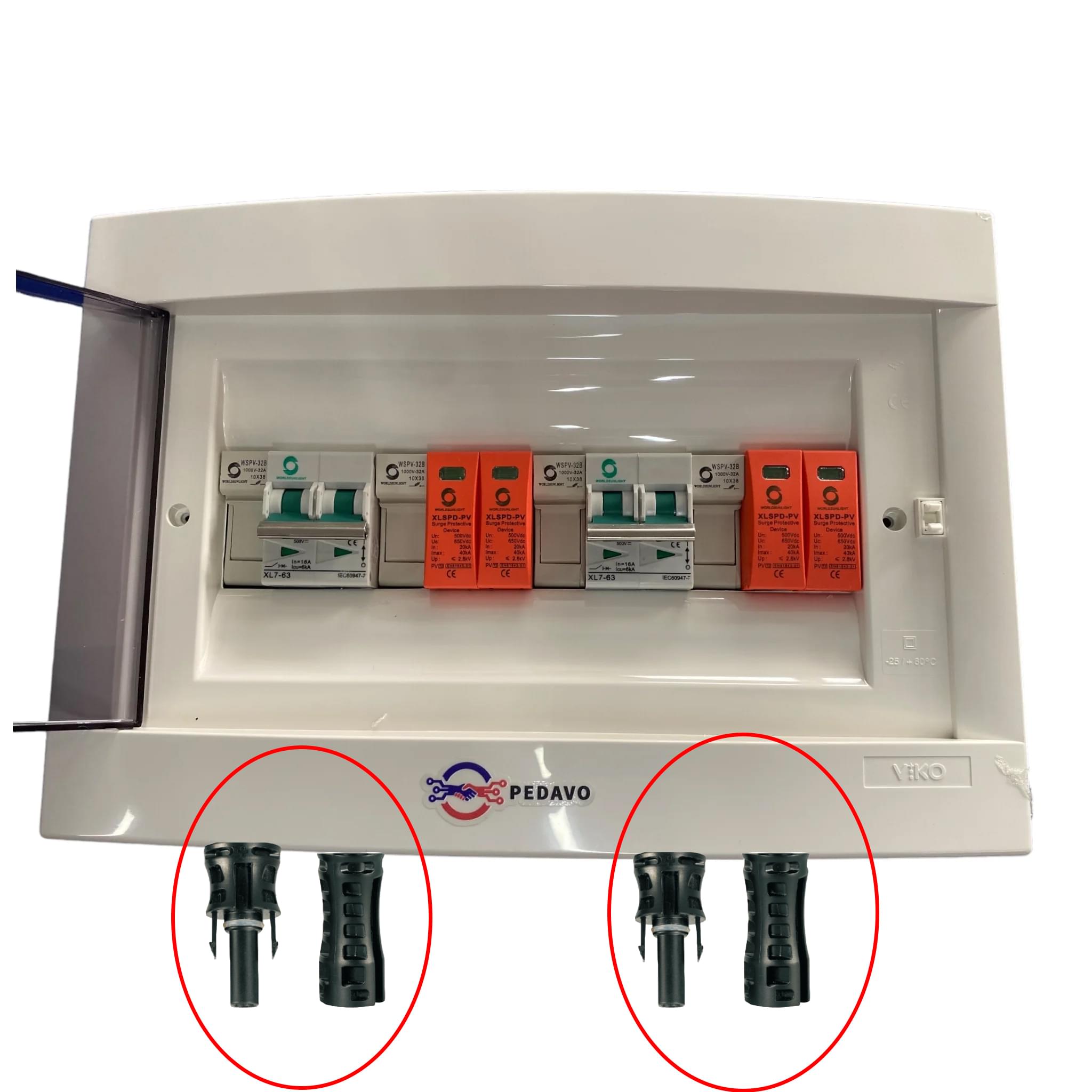 Set 4 conectori mc4 panel-mount evo2 m+f onuvio – 1500v 30a, trecere prin panou pentru cutii de distributie si panouri electrice, cablu solar 2.5–6 mm2, kit 2 mama + 2 tata, cu piulita si o-ring