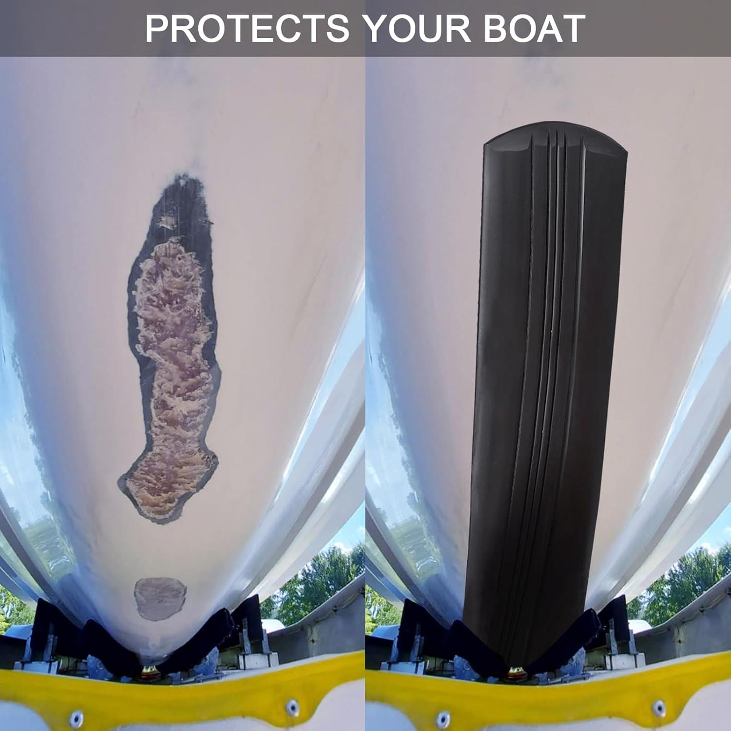 Banda protectoare 2m pentru chila ambarcatiuni – onuvio® keel guard autoadeziv hdpe + frp, pentru fibra de sticla si unele barci din aluminiu, montaj diy - negru