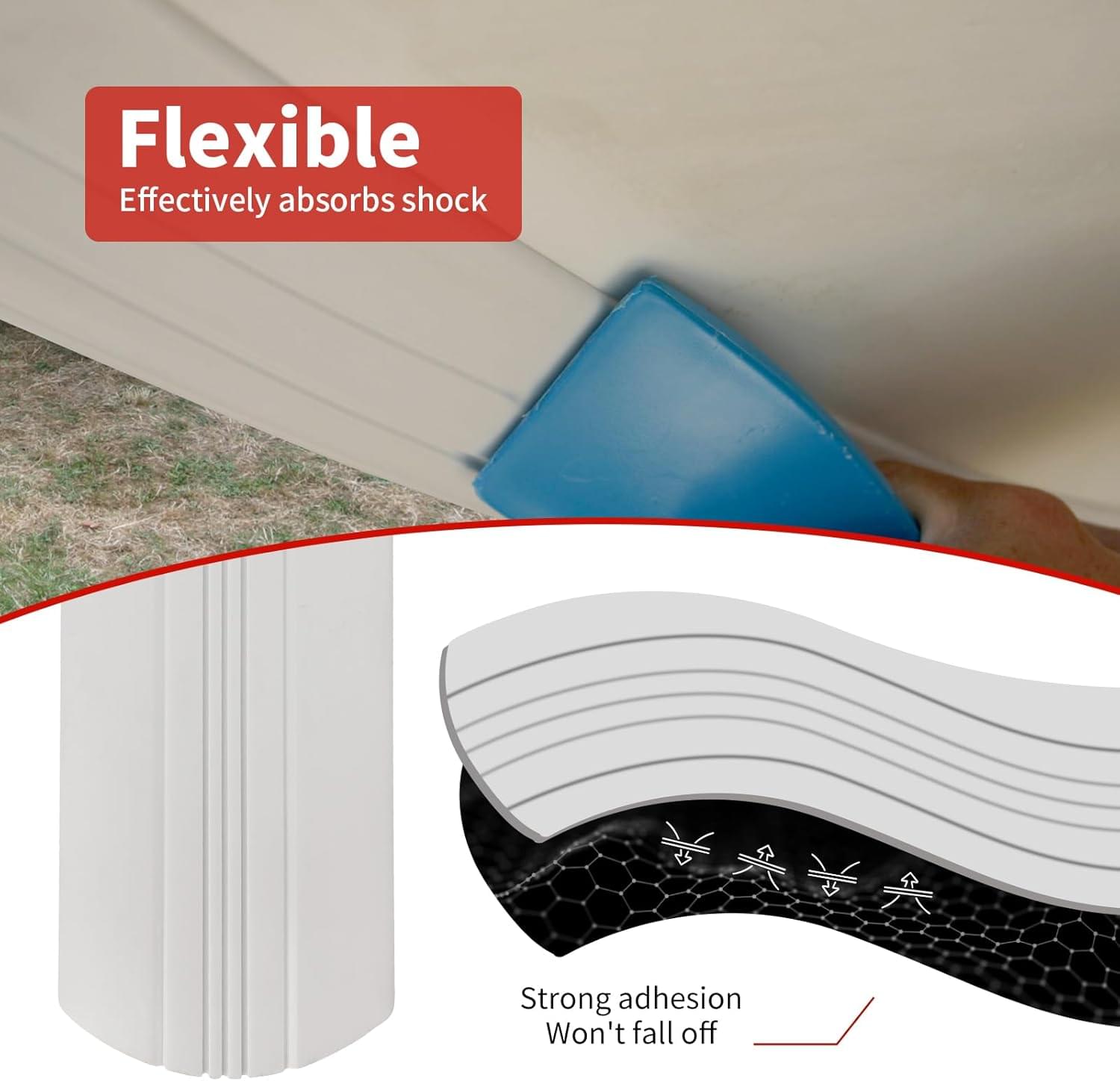 Banda protectoare 2m pentru chila ambarcatiuni – onuvio® keel guard autoadeziv hdpe + frp, pentru fibra de sticla si unele barci din aluminiu, montaj diy - alb