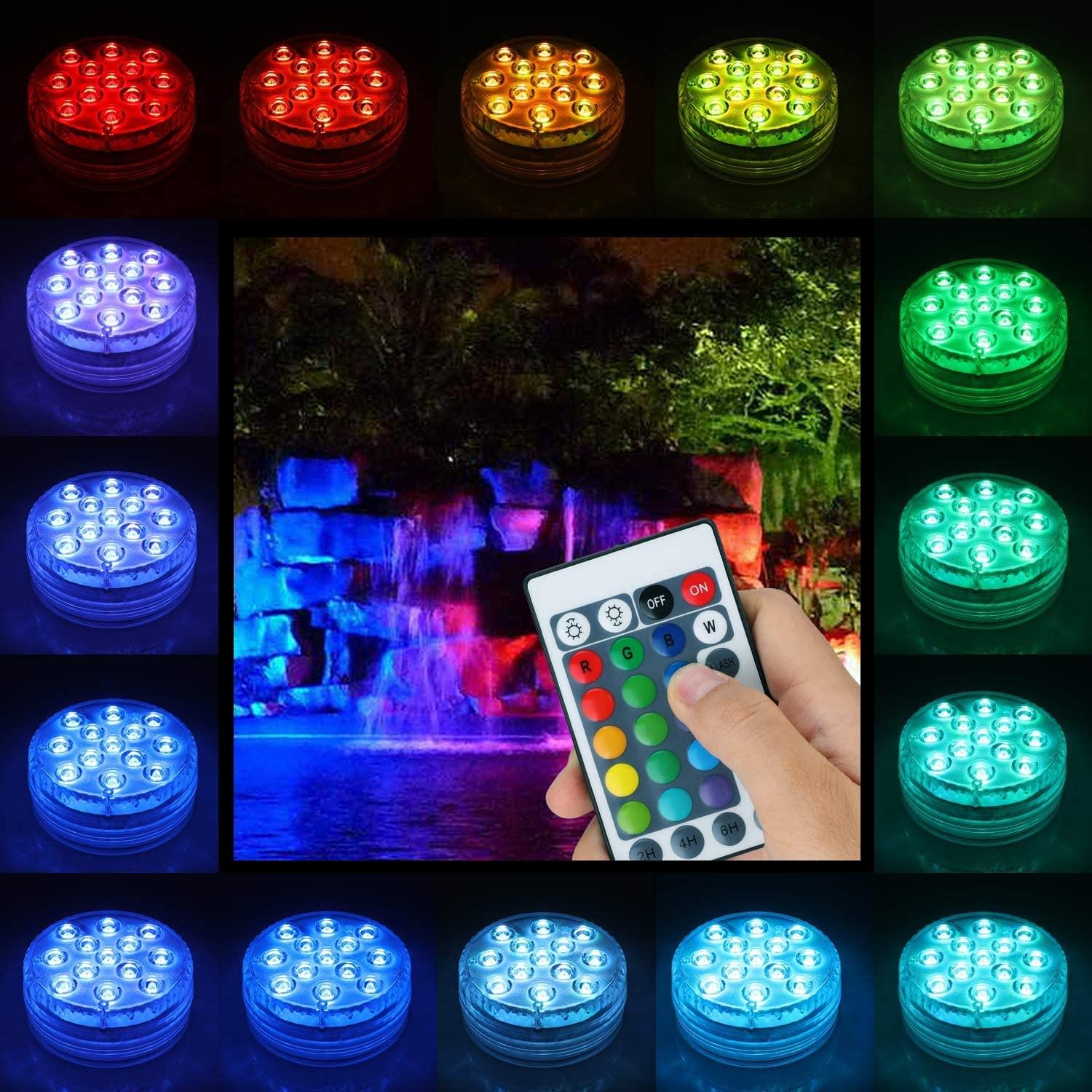 Set 4 led subacvatice ambientale cu telecomanda ip68 onuvio™