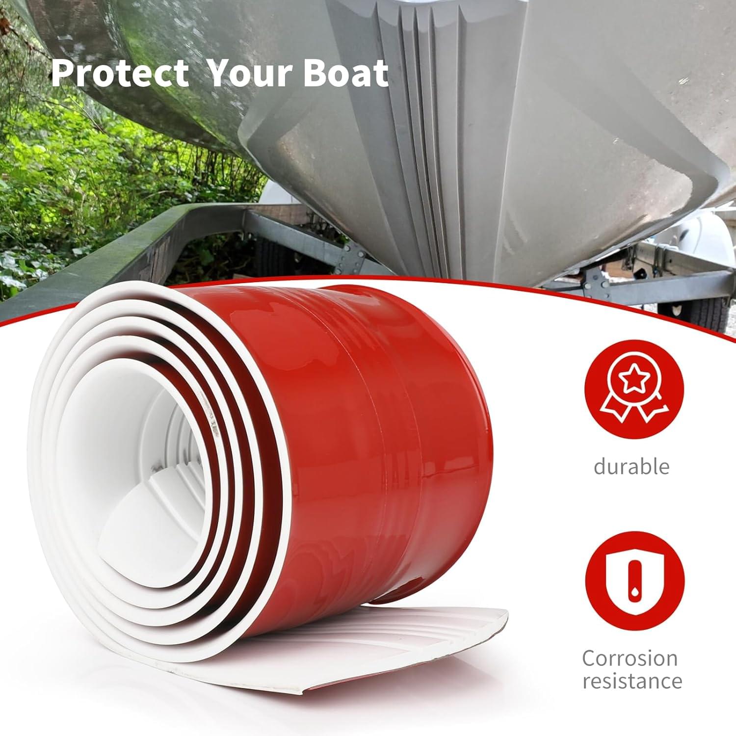 Banda protectoare 3m pentru chila ambarcatiuni – onuvio® keel guard autoadeziv hdpe + frp, pentru fibra de sticla si unele barci din aluminiu, montaj diy - alb