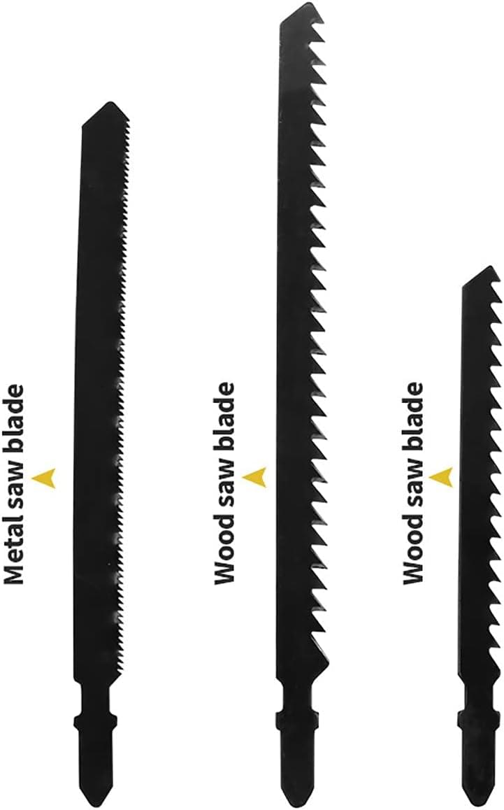 Set 12 lame pentru fierastrau pendular (soricel) – 3 tipuri x 4 buc, pentru lemn si metal, prindere tip t, taiere rapida si fina – onuvio®