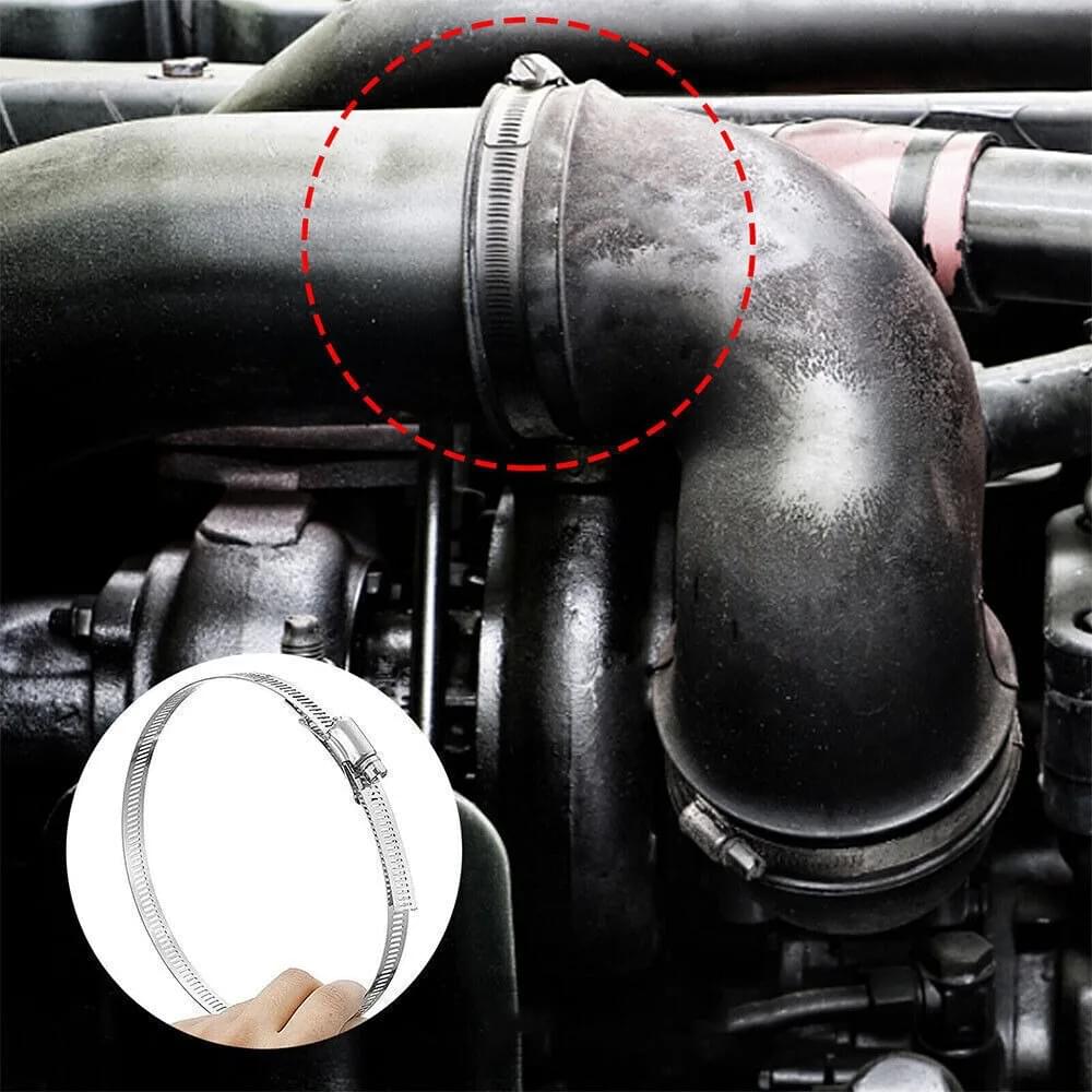 Kit coliere universale 5 metri,  inox 304 – banda perforata 12.5 mm, grosime 0.6 mm, 10 cleme cap ajustabile, coliere la orice diametru, auto/hvac/irigatii, mediu marin – onuvio