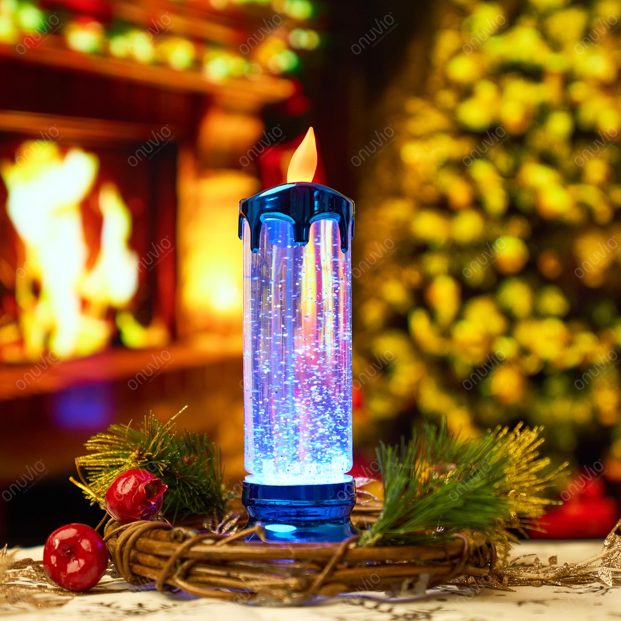 Lumanare led rotativa onuvio™ - lampa magica - albastru