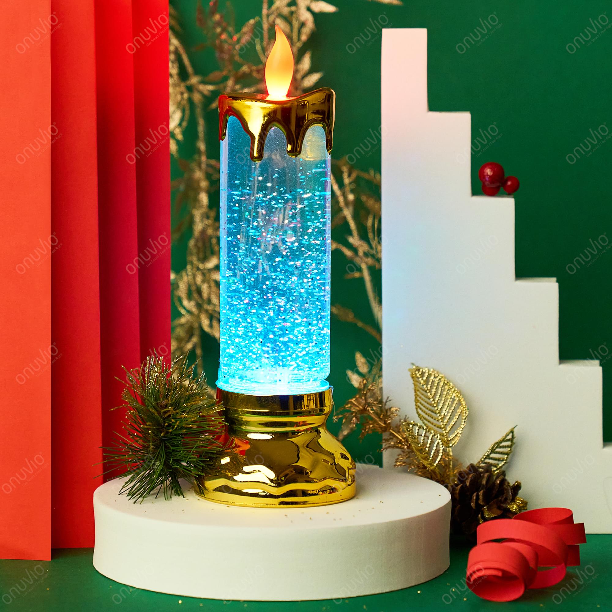 Lumanare led rotativa onuvio™ - lampa magica - auriu
