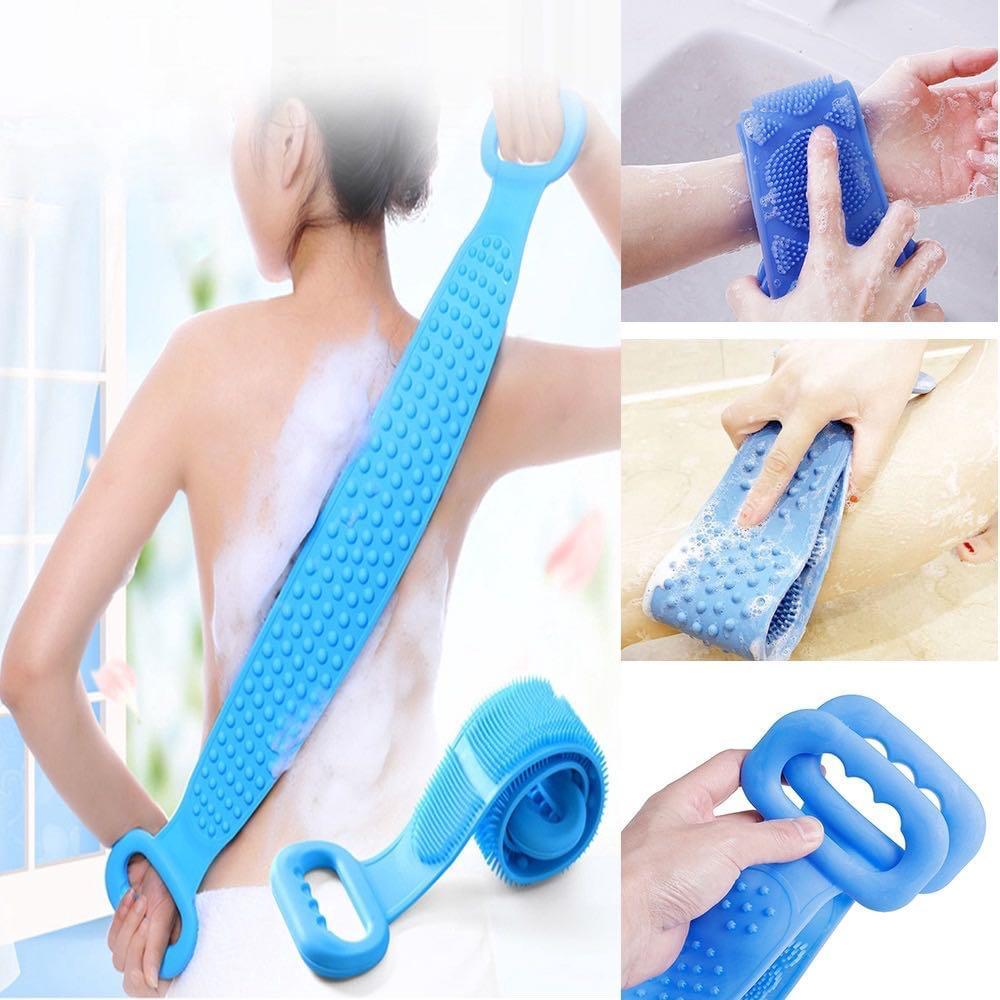 Perie pentru spalat spatele din silicon / banda antibacteriana