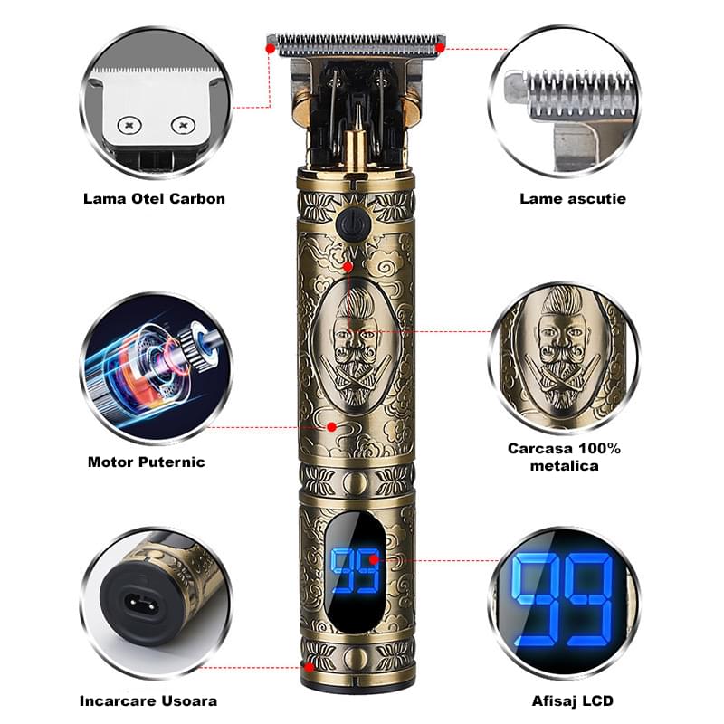 Masina de tuns electrica premium trimmer barberpro™