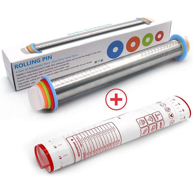 Sucitor din inox cu inele ajustabile si plansa pentru aluat