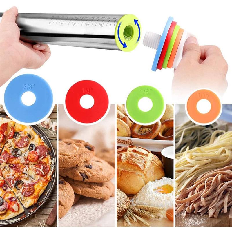 Sucitor din inox cu inele ajustabile si plansa pentru aluat