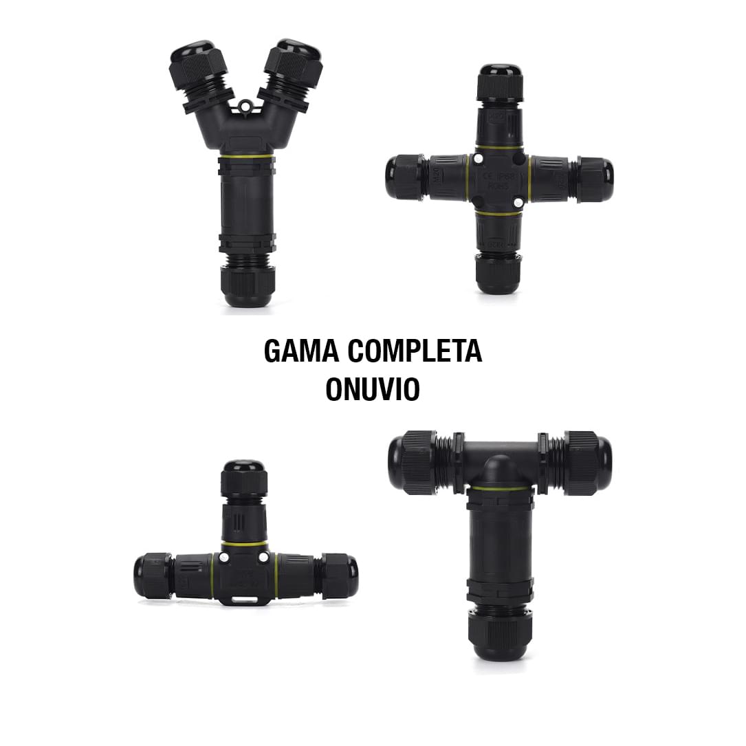 Conector derivatie x impermeabil ip68, exterior, m20, 3 poli, sectiune cablu 0.5-4 mm2, diametru cablu 5-8 mm, prindere pe surub - onuvio®